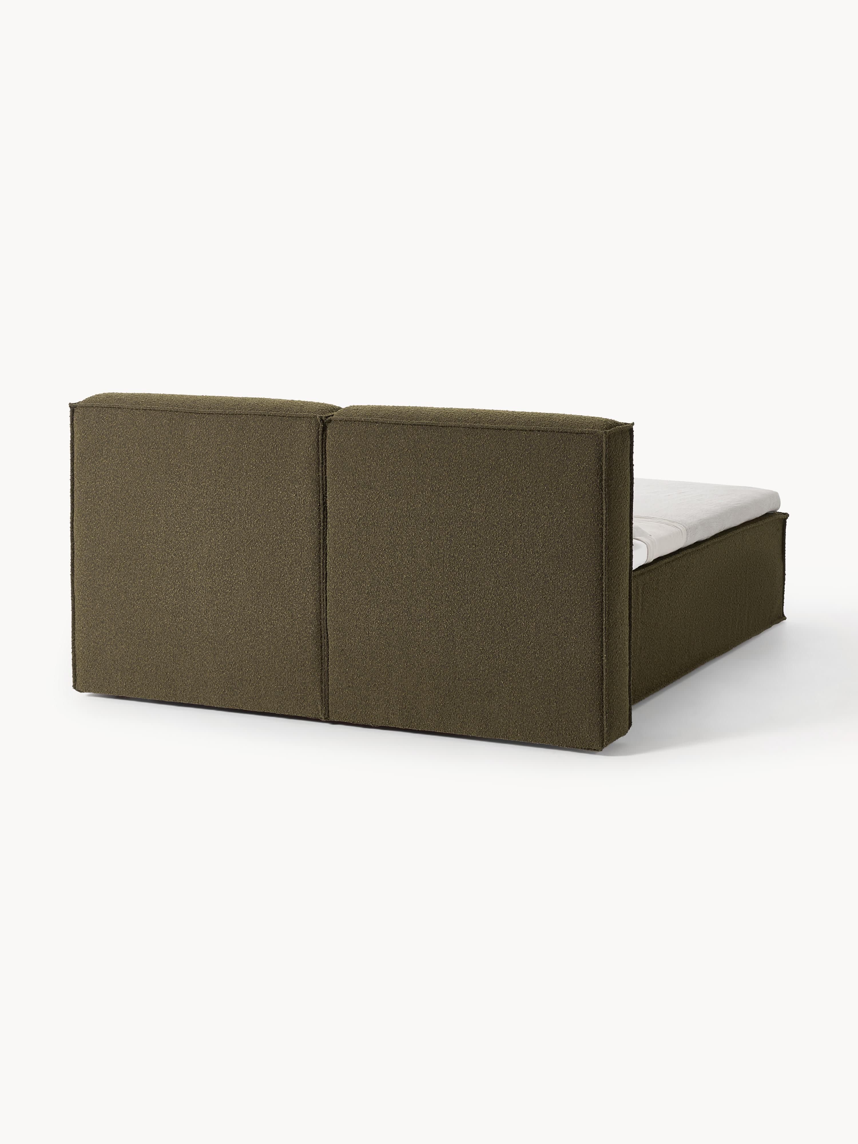 Bouclé-Boxspringbett Lennon