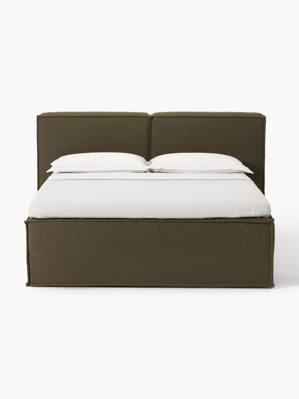 Bouclé-Boxspringbett Lennon