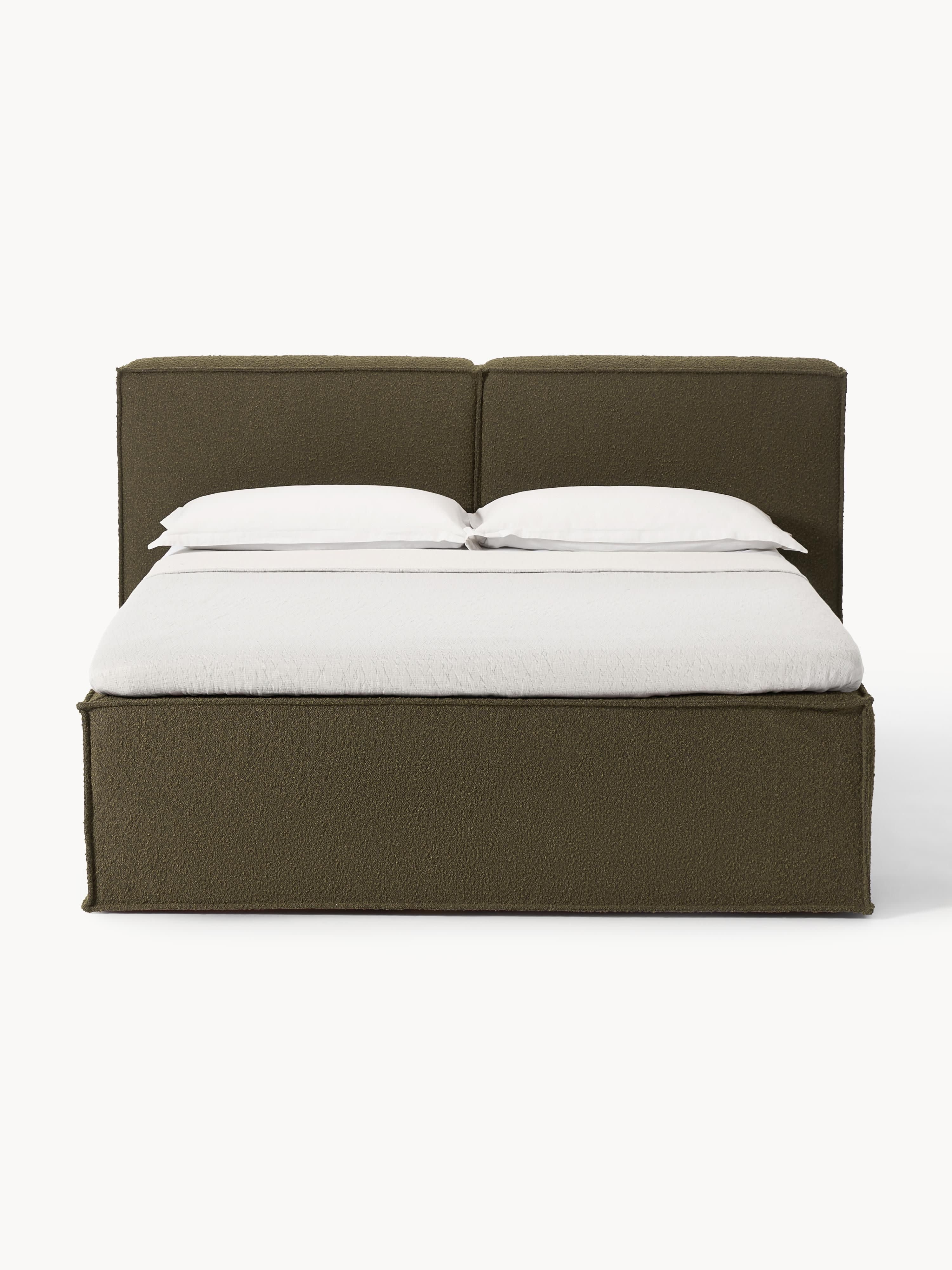 Bouclé-Boxspringbett Lennon