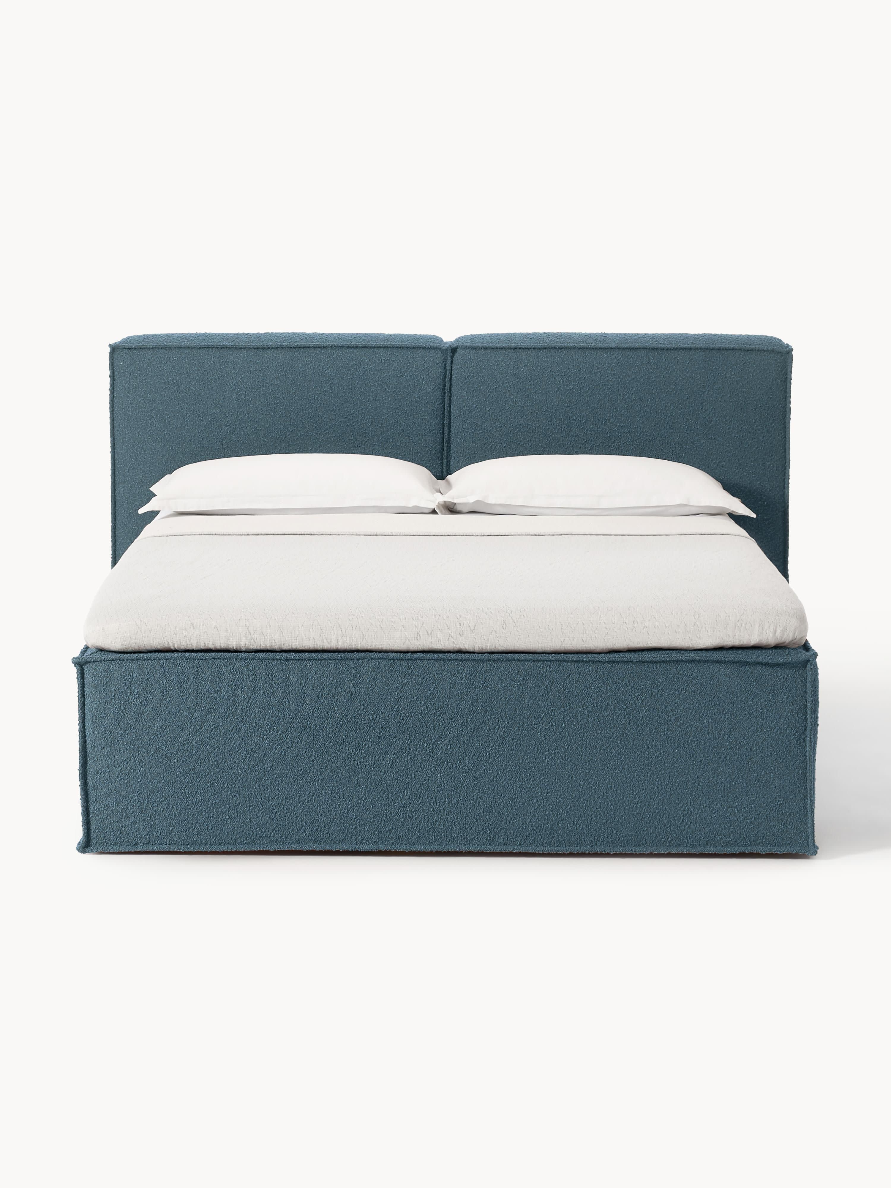 Bouclé-Boxspringbett Lennon