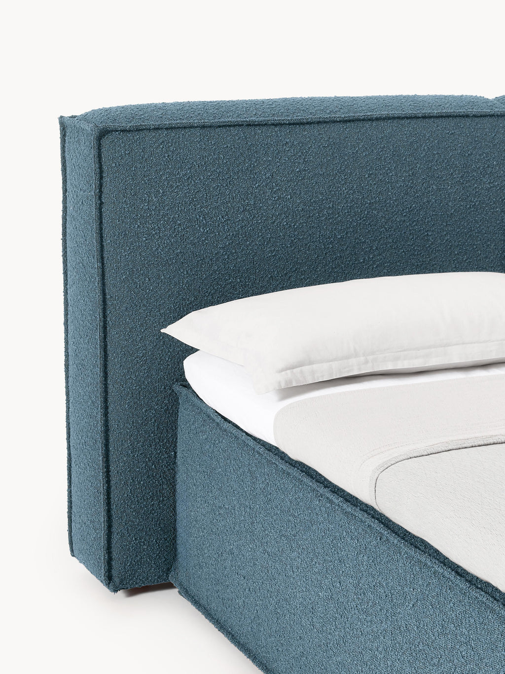 Bouclé-Boxspringbett Lennon