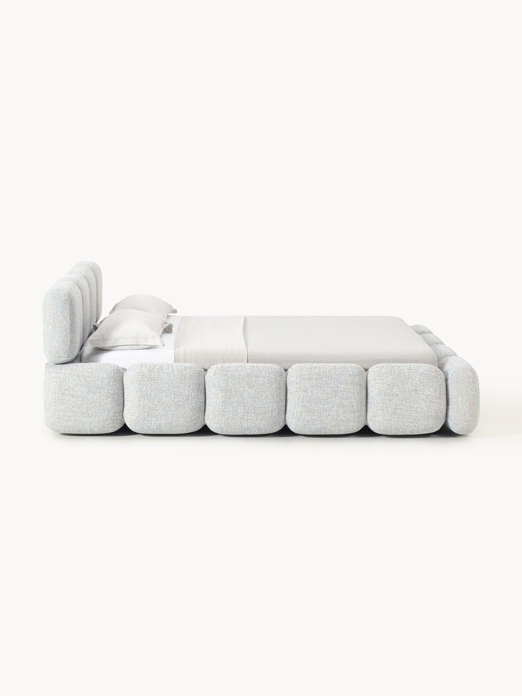 Polsterbett Tayla aus Bouclé