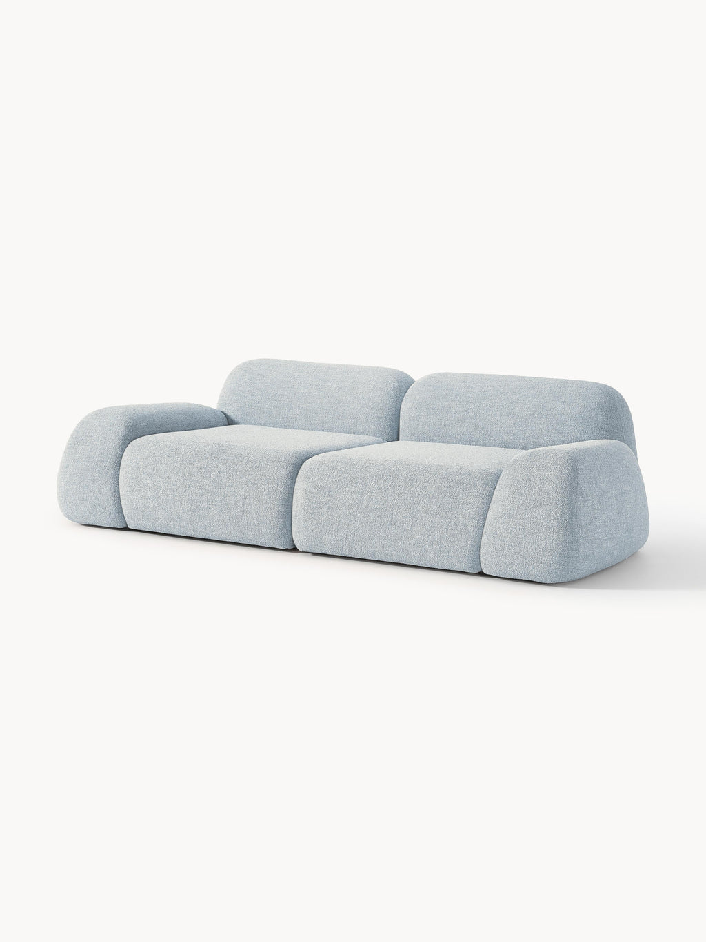 Modulares Bouclé-Sofa Wolke (3-Sitzer)