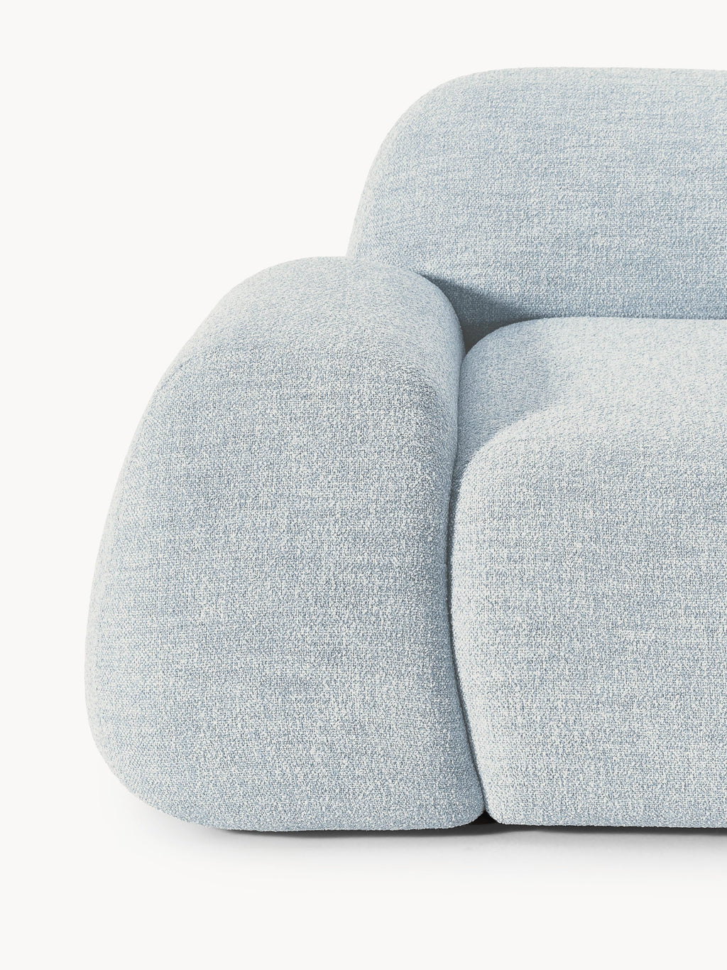 Modulares Bouclé-Sofa Wolke (3-Sitzer)