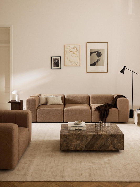 Modulares Bouclé-Sofa Lena (4-Sitzer)