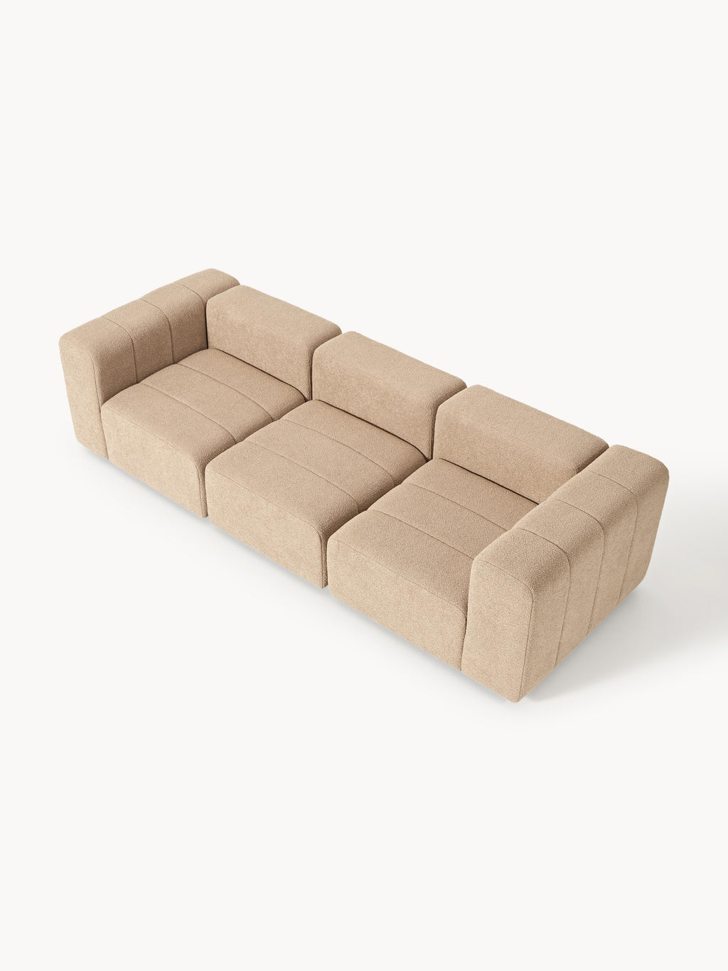Modulares Bouclé-Sofa Lena (4-Sitzer)
