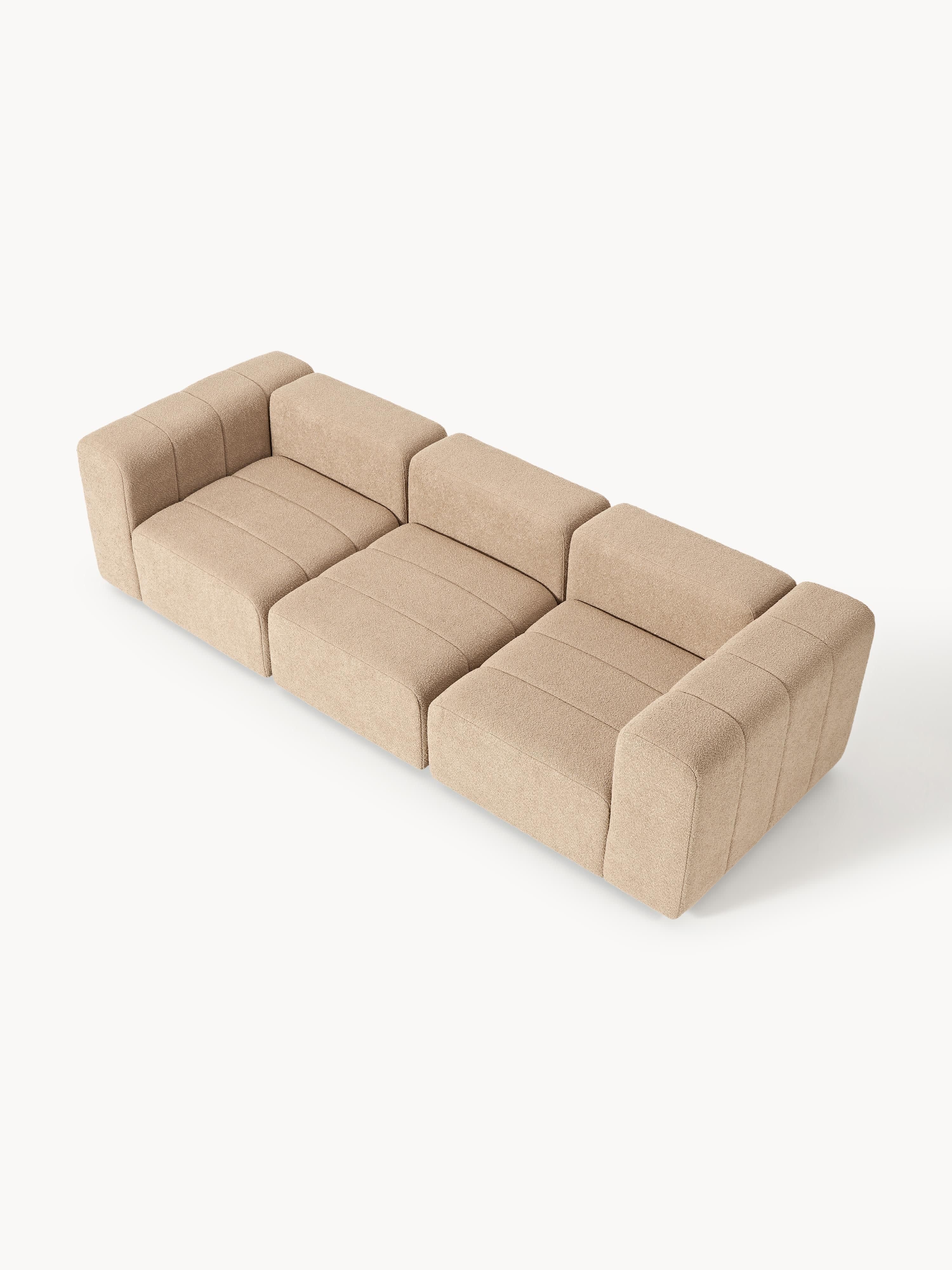 Modulares Bouclé-Sofa Lena (4-Sitzer)