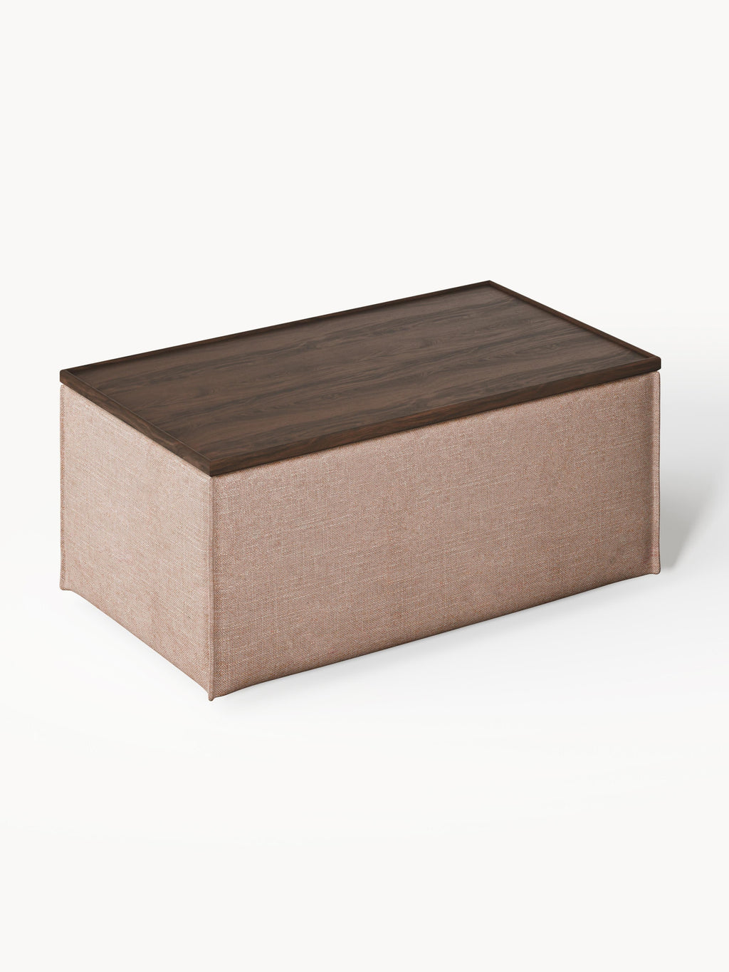 Sofa-Hocker Lennon aus Leinen-Mix mit Stauraum