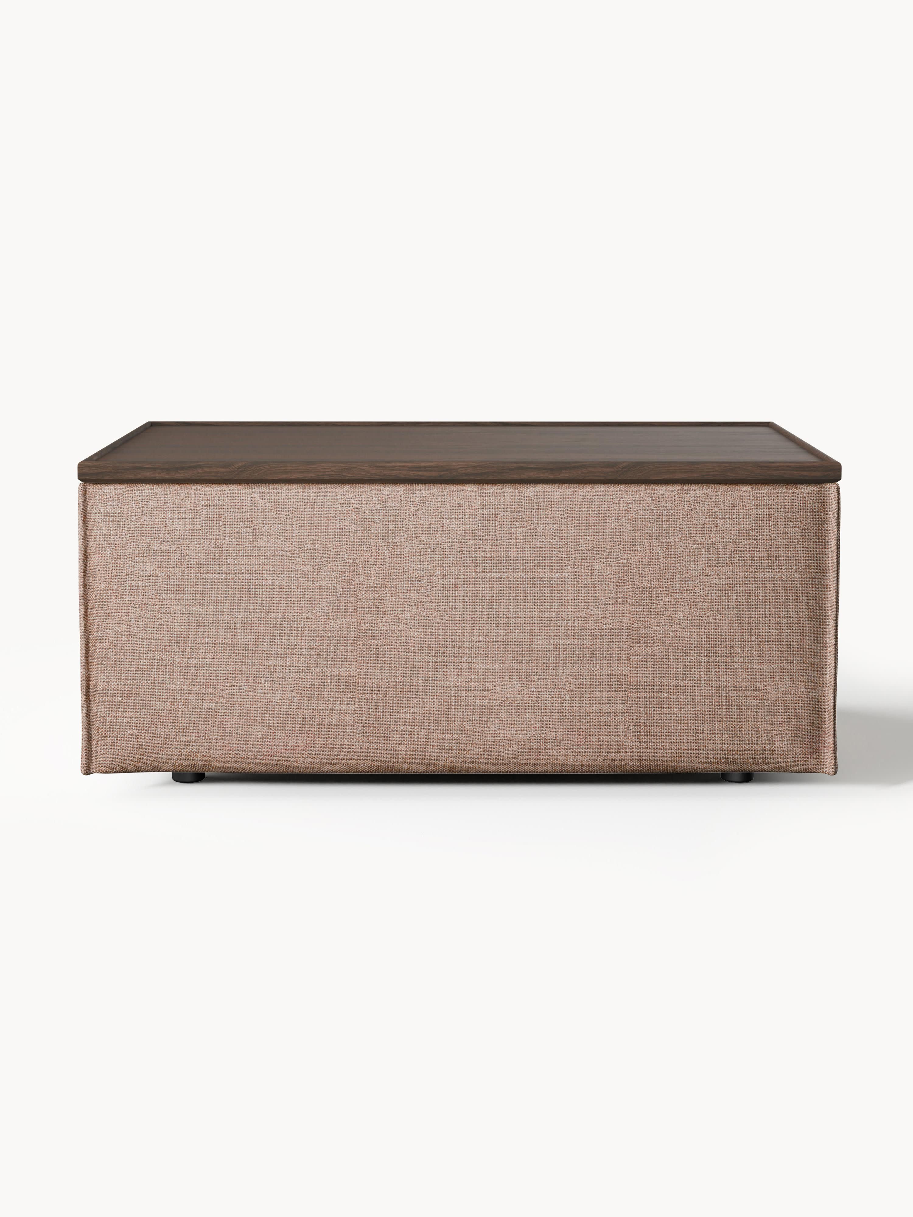 Sofa-Hocker Lennon aus Leinen-Mix mit Stauraum