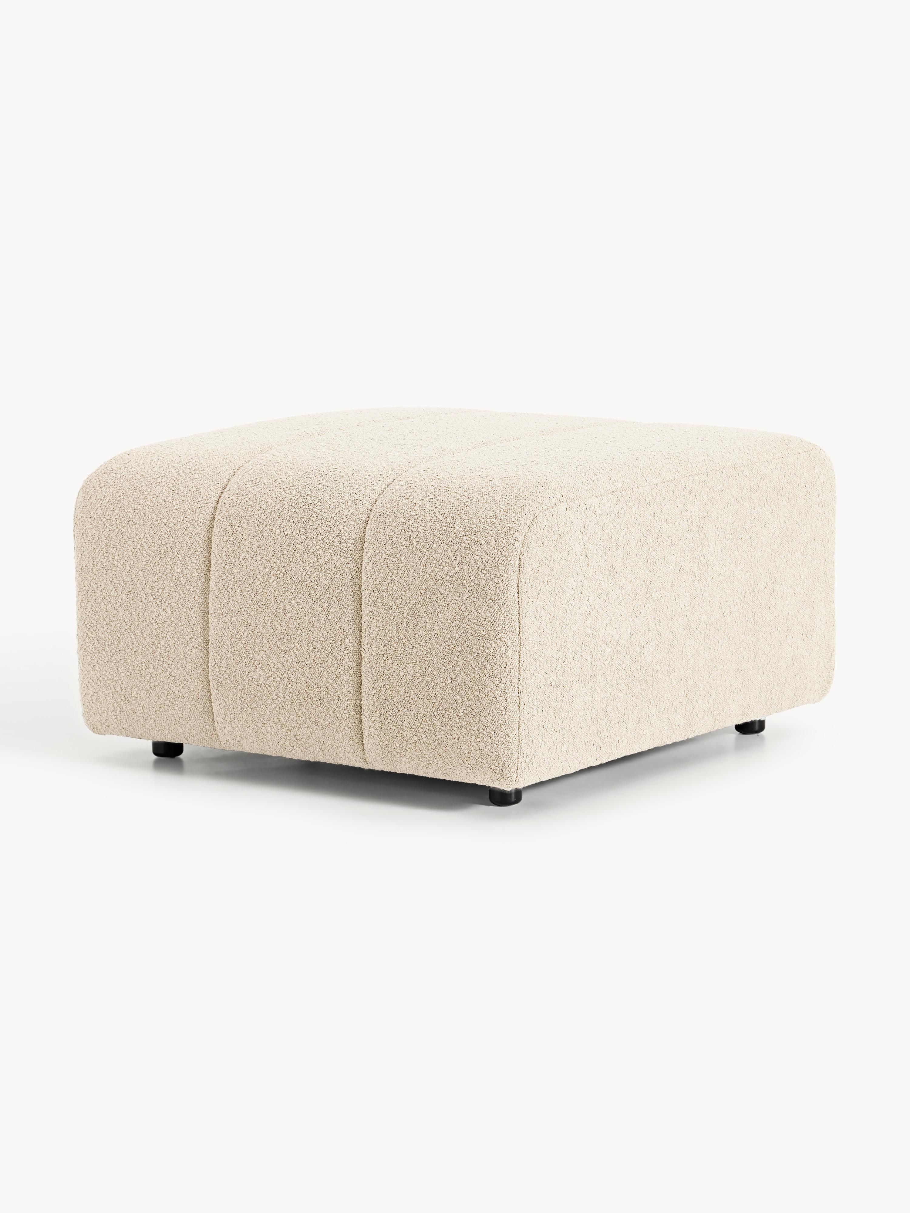 Bouclé-Sofa-Hocker Lena
