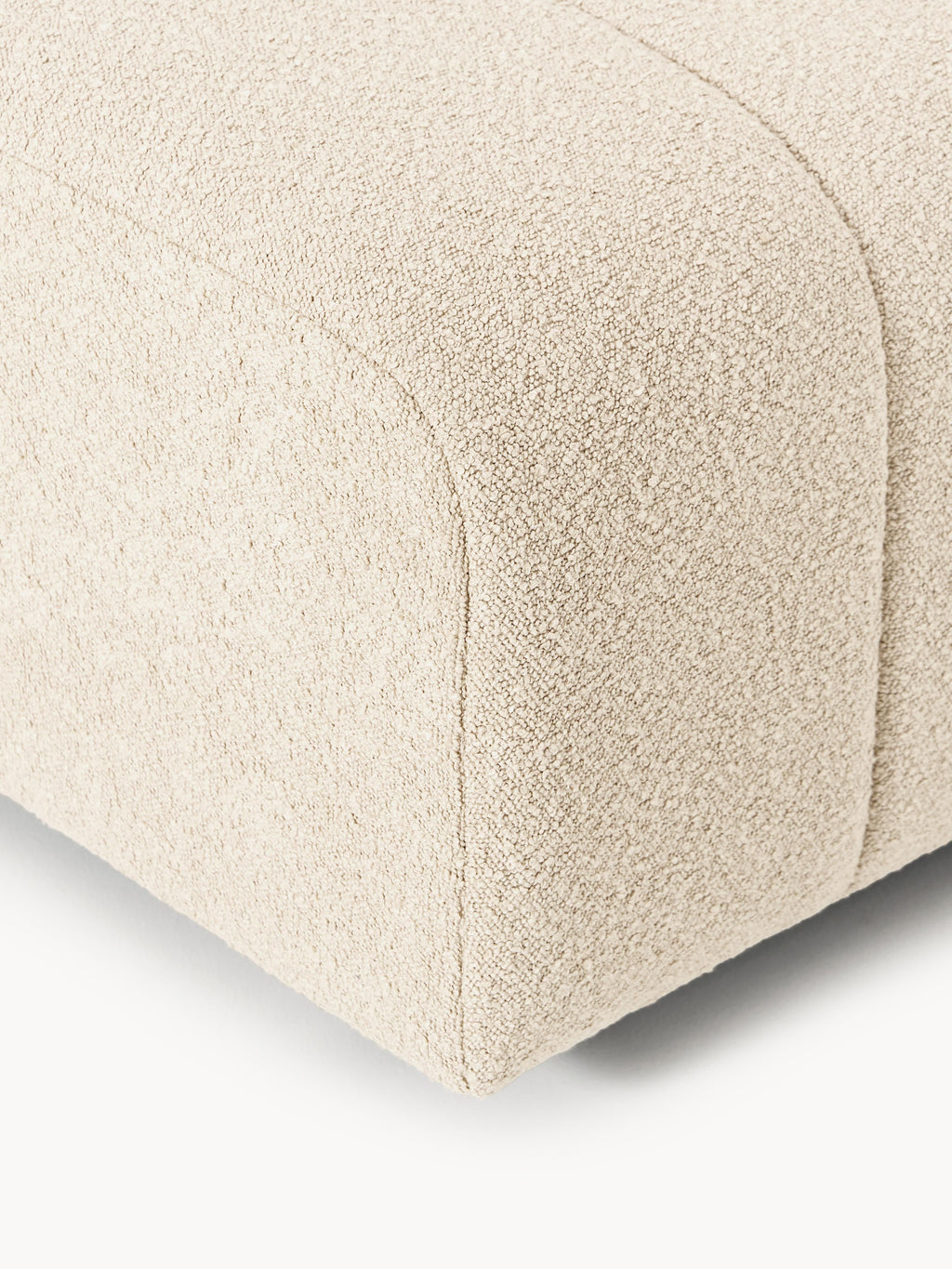Bouclé-Sofa-Hocker Lena