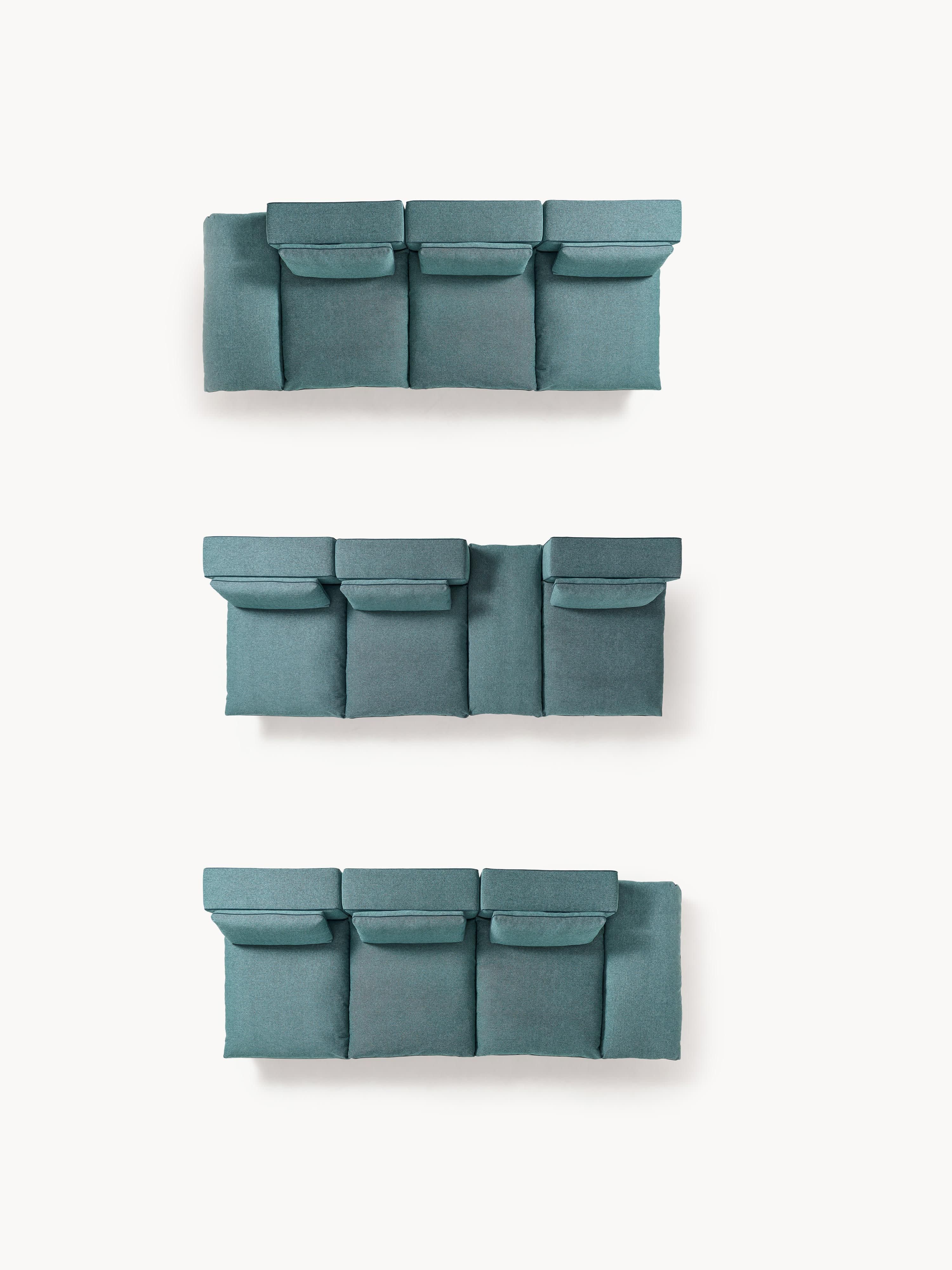 Modulares XL-Sofa Felix (3-Sitzer) mit Hocker