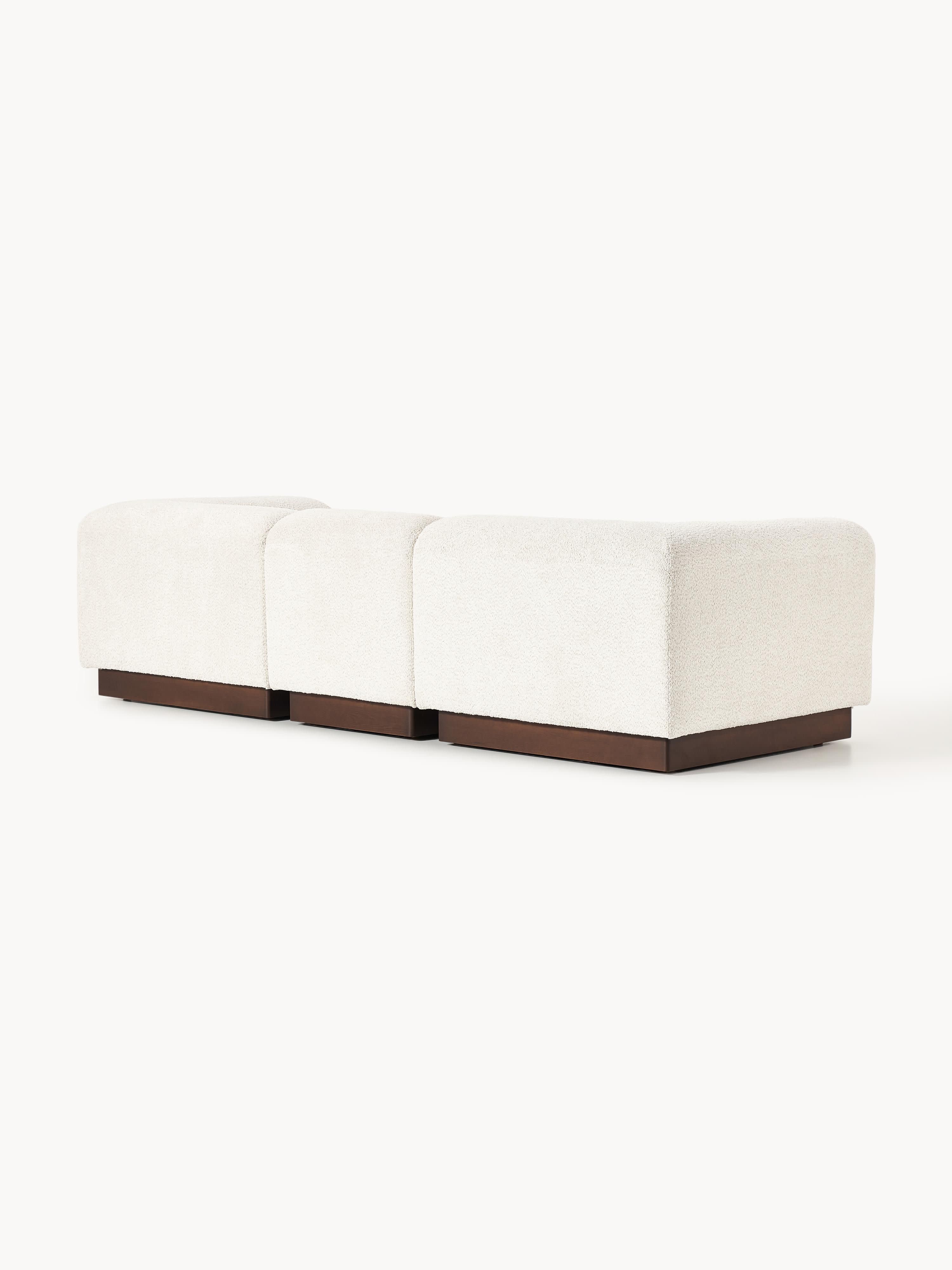 Modulares Sofa Natalie (3-Sitzer) aus Teddy-Bouclé