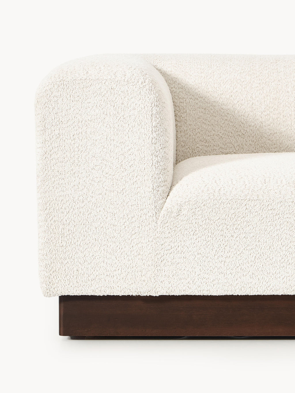 Modulares Sofa Natalie (3-Sitzer) aus Teddy-Bouclé