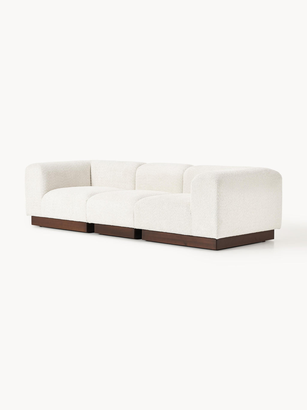 Modulares Sofa Natalie (3-Sitzer) aus Teddy-Bouclé