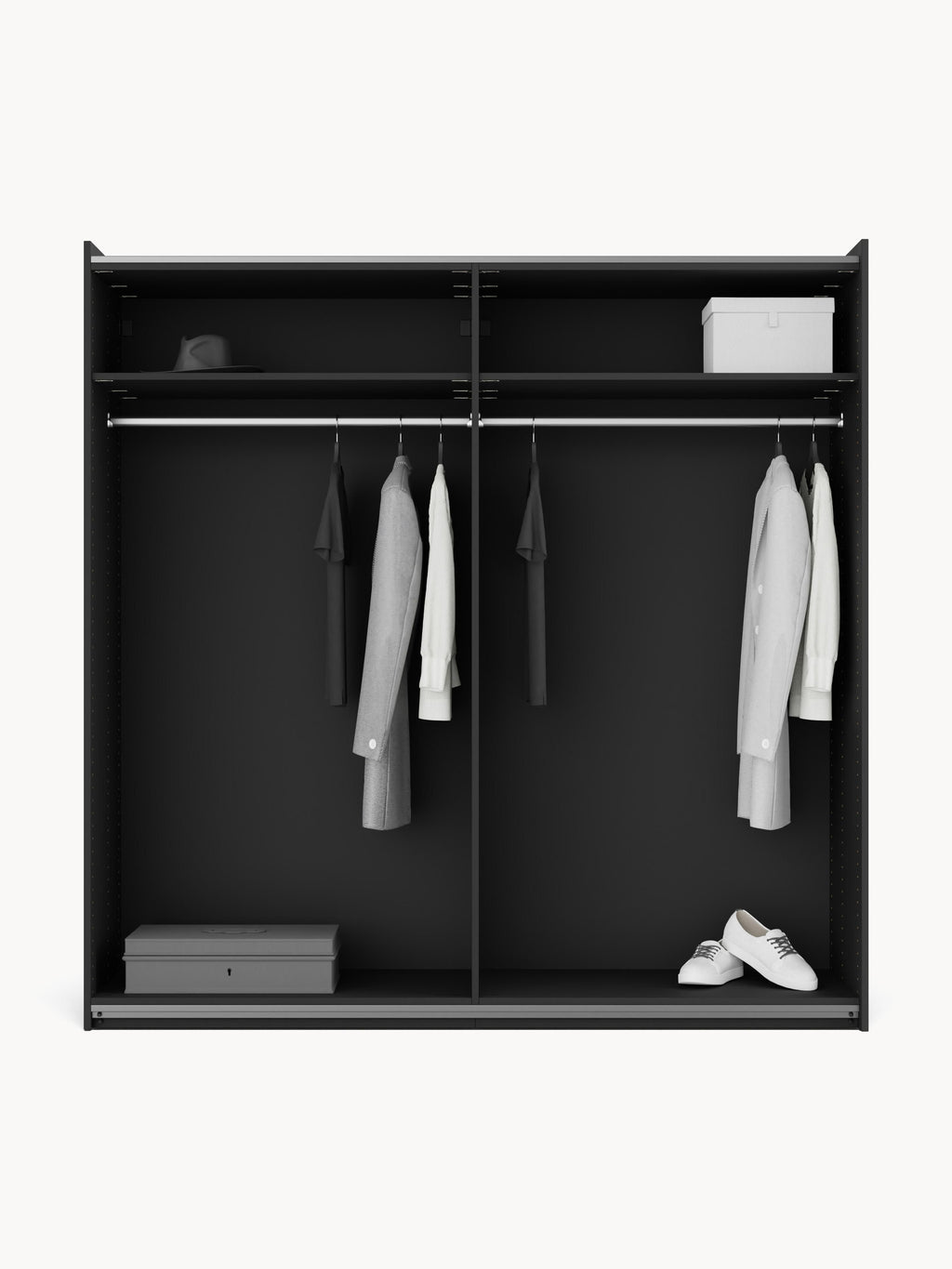 Modularer Schwebetürenschrank Simone, 200 cm Breite, in verschiedenen Größen