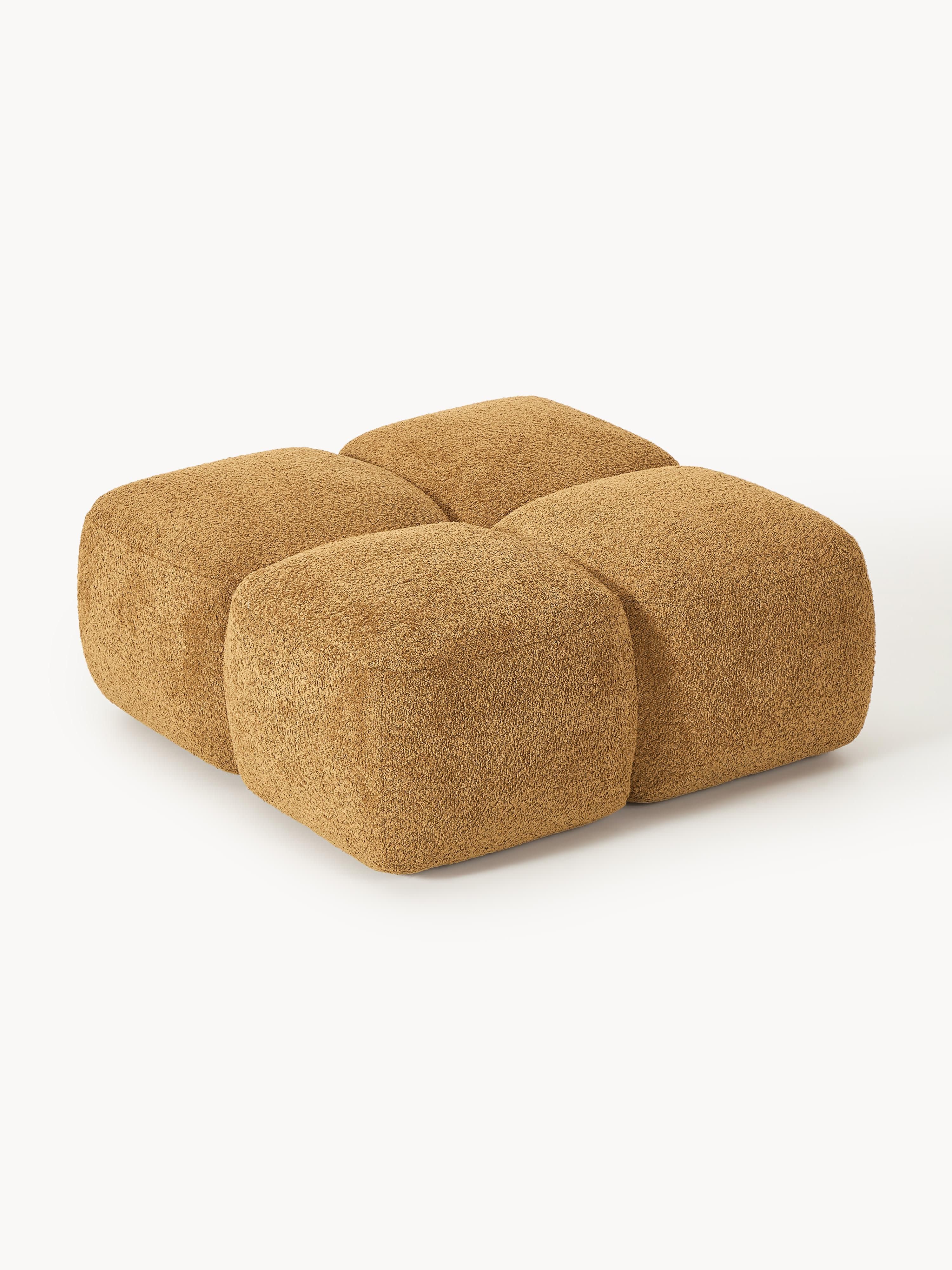 Sofa-Hocker Tayla aus Teddy-Bouclé