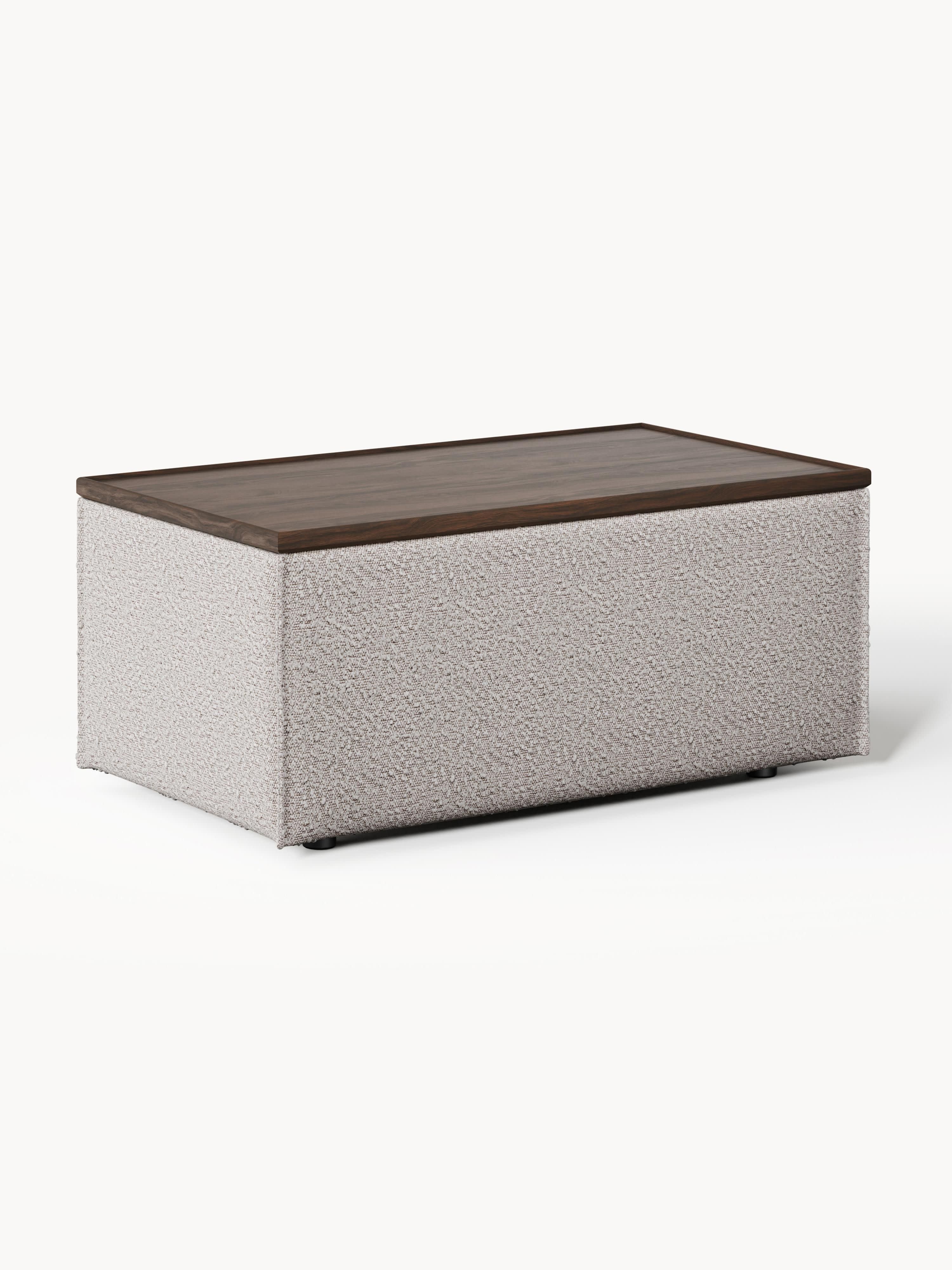 Galeriebild 1 - Sofa-Hocker Lennon aus Bouclé mit Stauraum