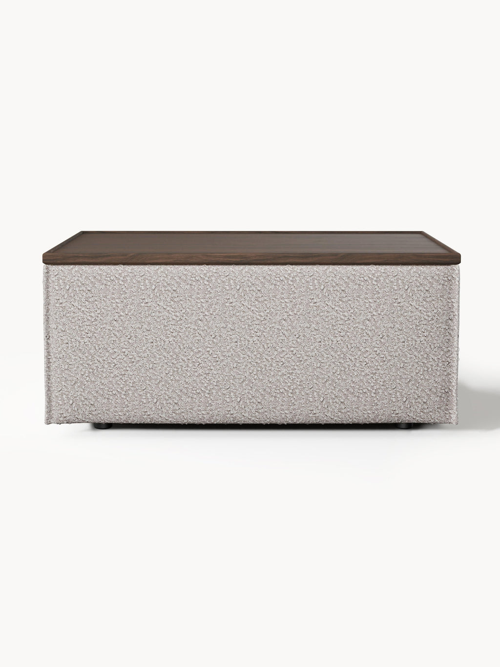 Sofa-Hocker Lennon aus Bouclé mit Stauraum