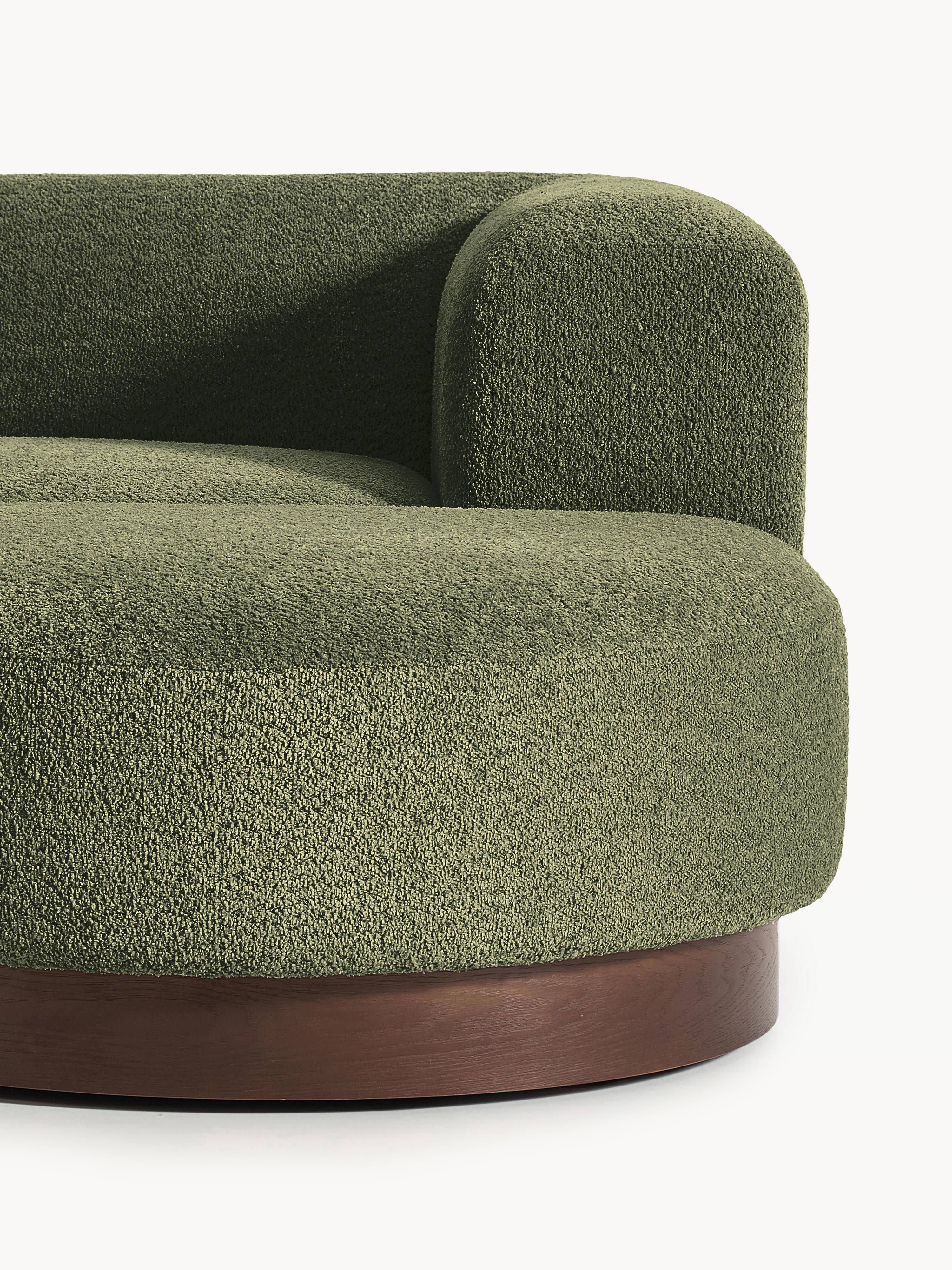 Modulares Ecksofa Natalie aus Teddy-Bouclé