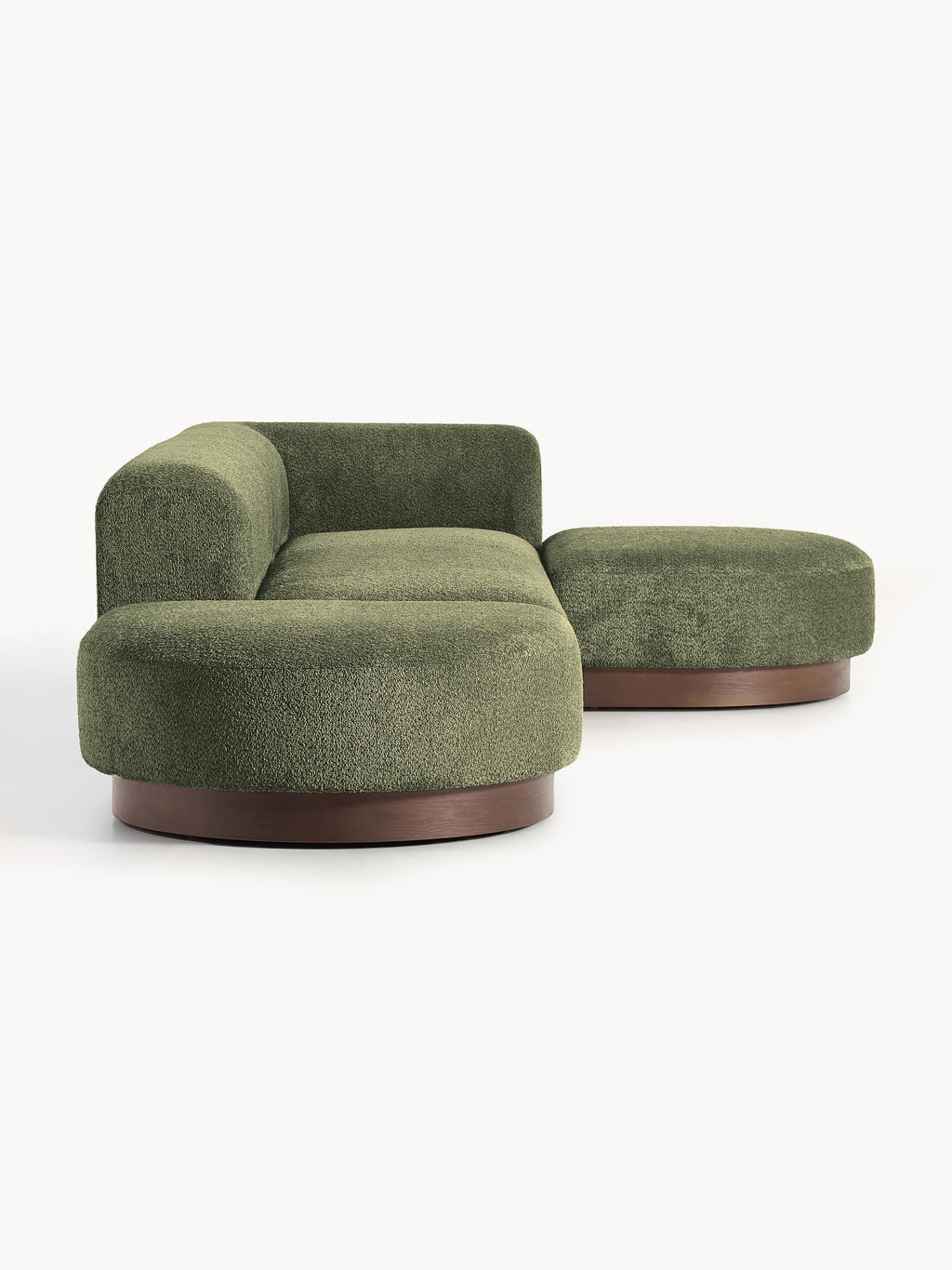 Modulares Ecksofa Natalie aus Teddy-Bouclé