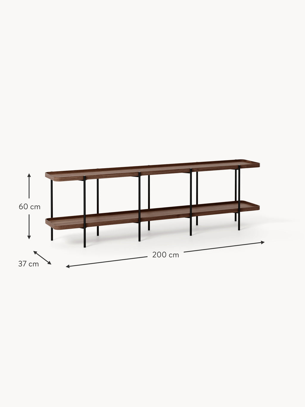 Niedriges Holz-Regal Renee