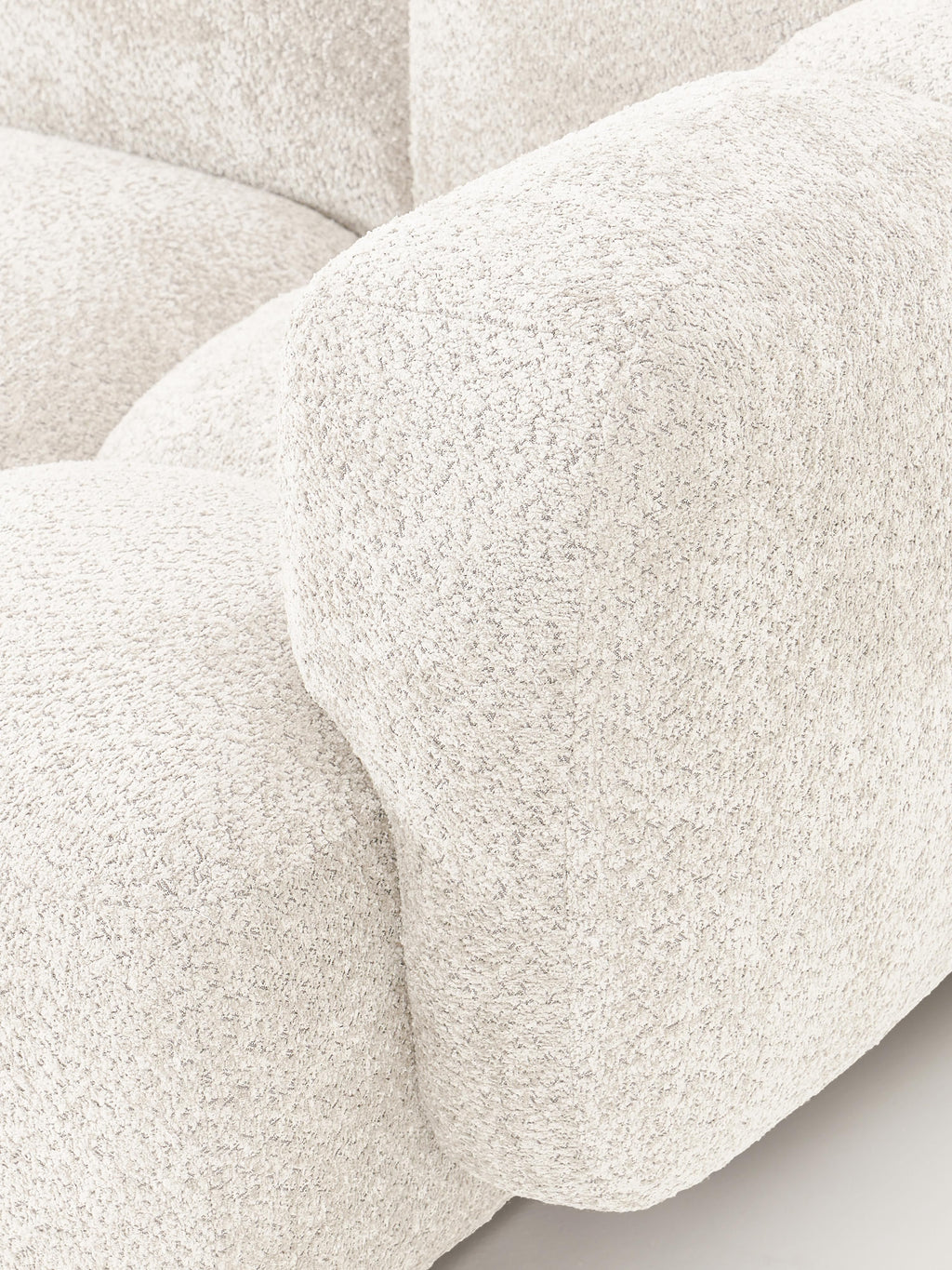 Modulares Sofa Tayla (3-Sitzer) aus Teddy-Bouclé