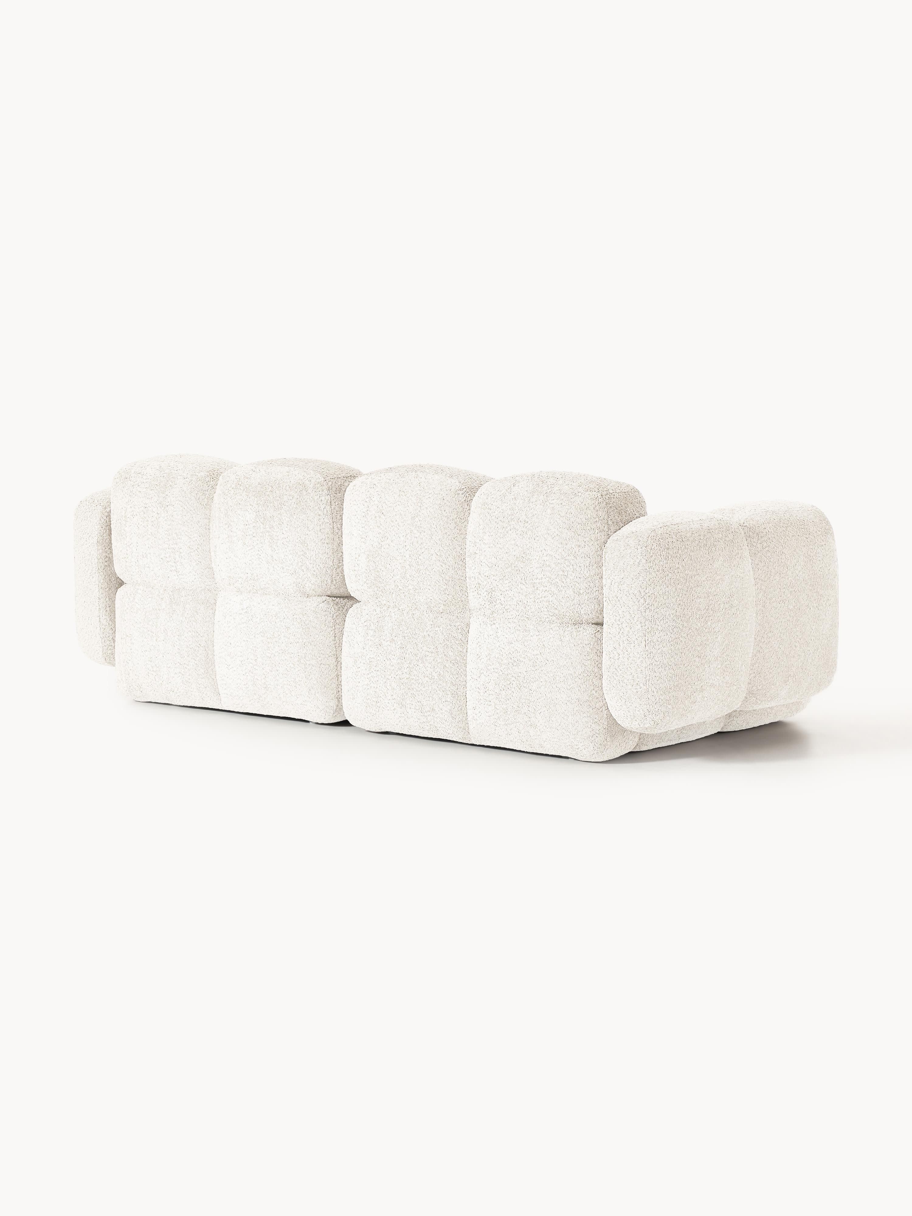 Modulares Sofa Tayla (3-Sitzer) aus Teddy-Bouclé