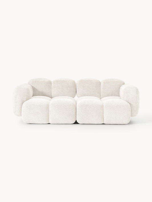 Galeriebild 1 - Modulares Sofa Tayla (3-Sitzer) aus Teddy-Bouclé