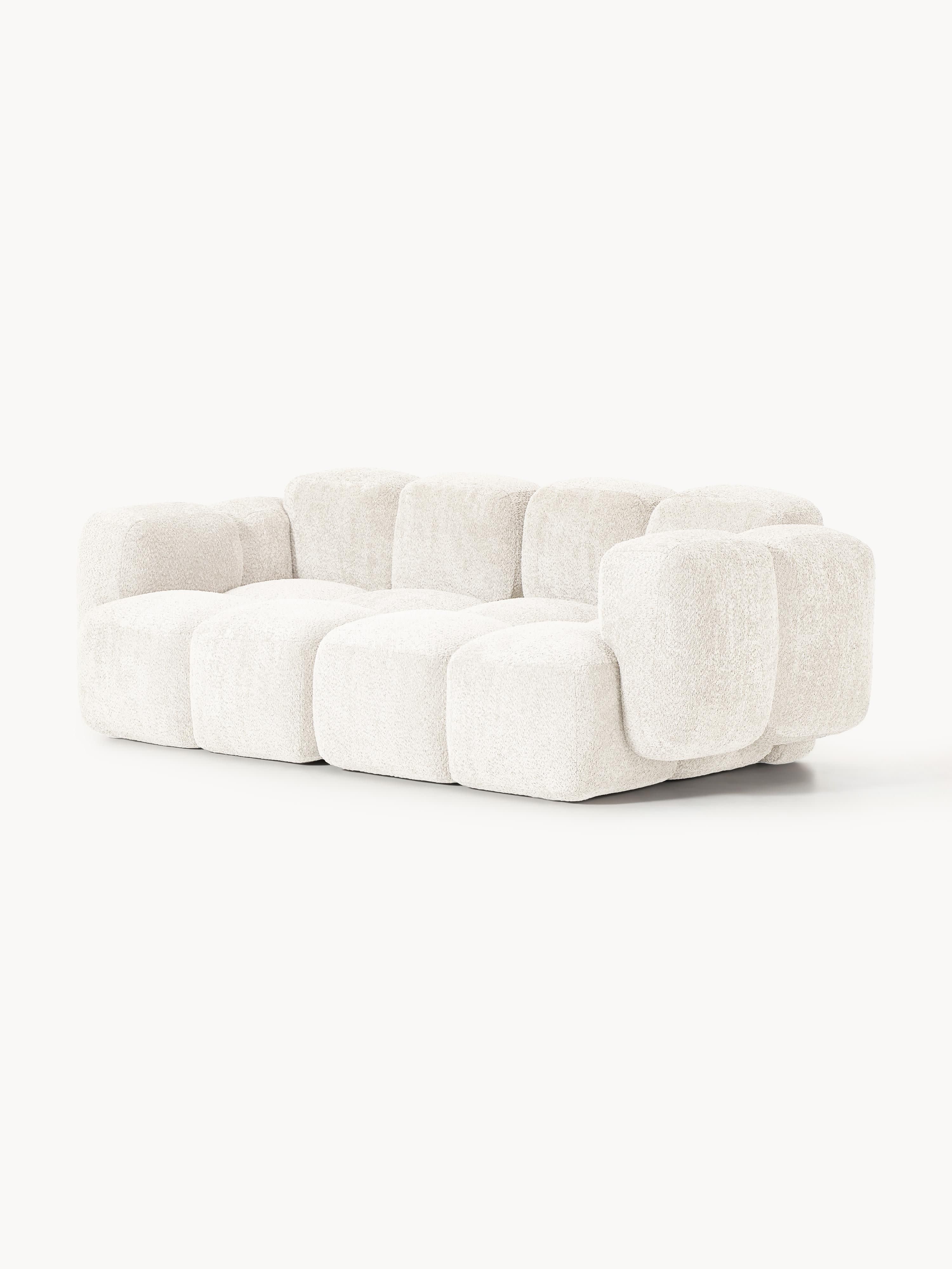 Modulares Sofa Tayla (3-Sitzer) aus Teddy-Bouclé