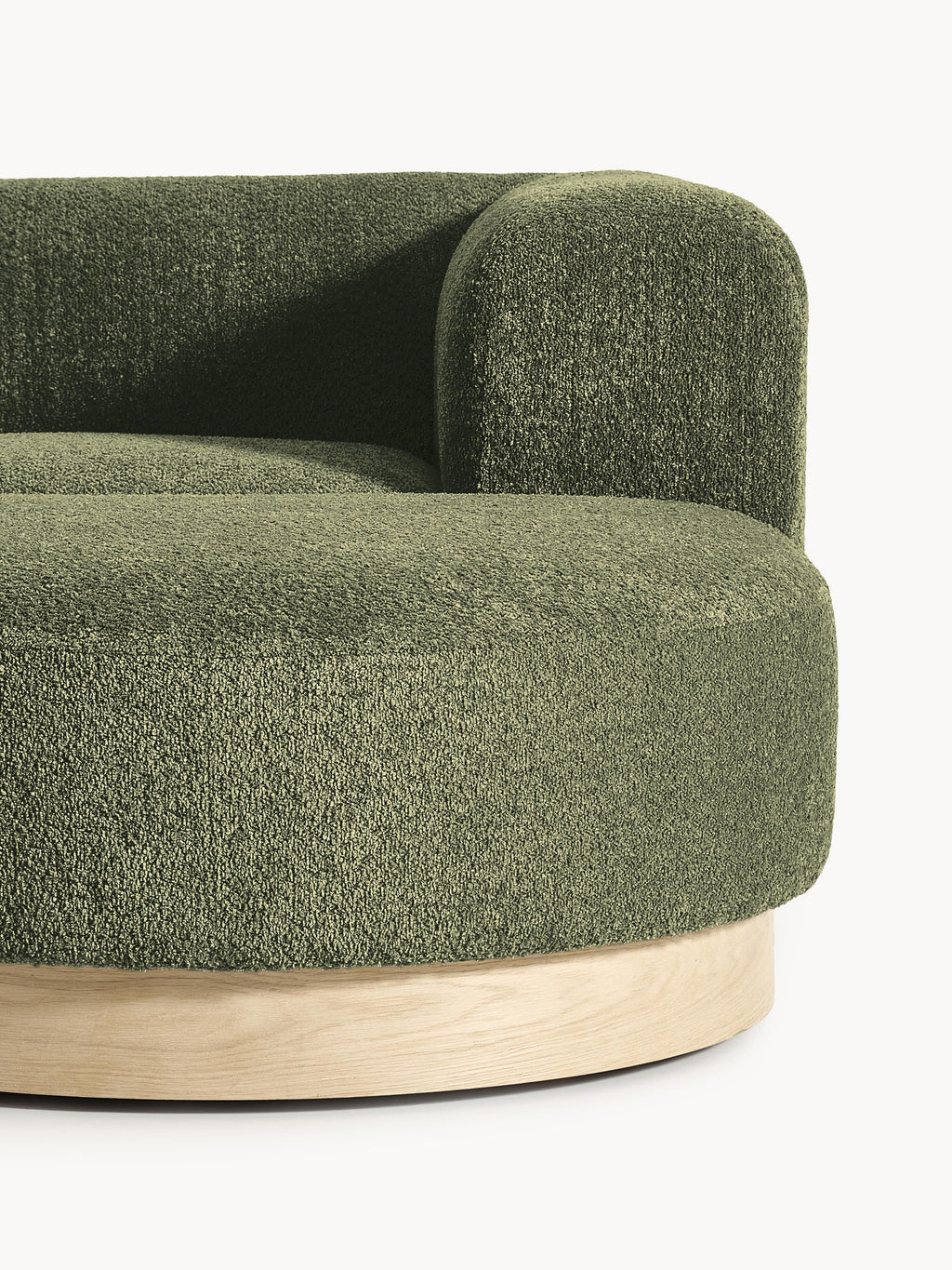 Modulares Ecksofa Natalie aus Teddy-Bouclé
