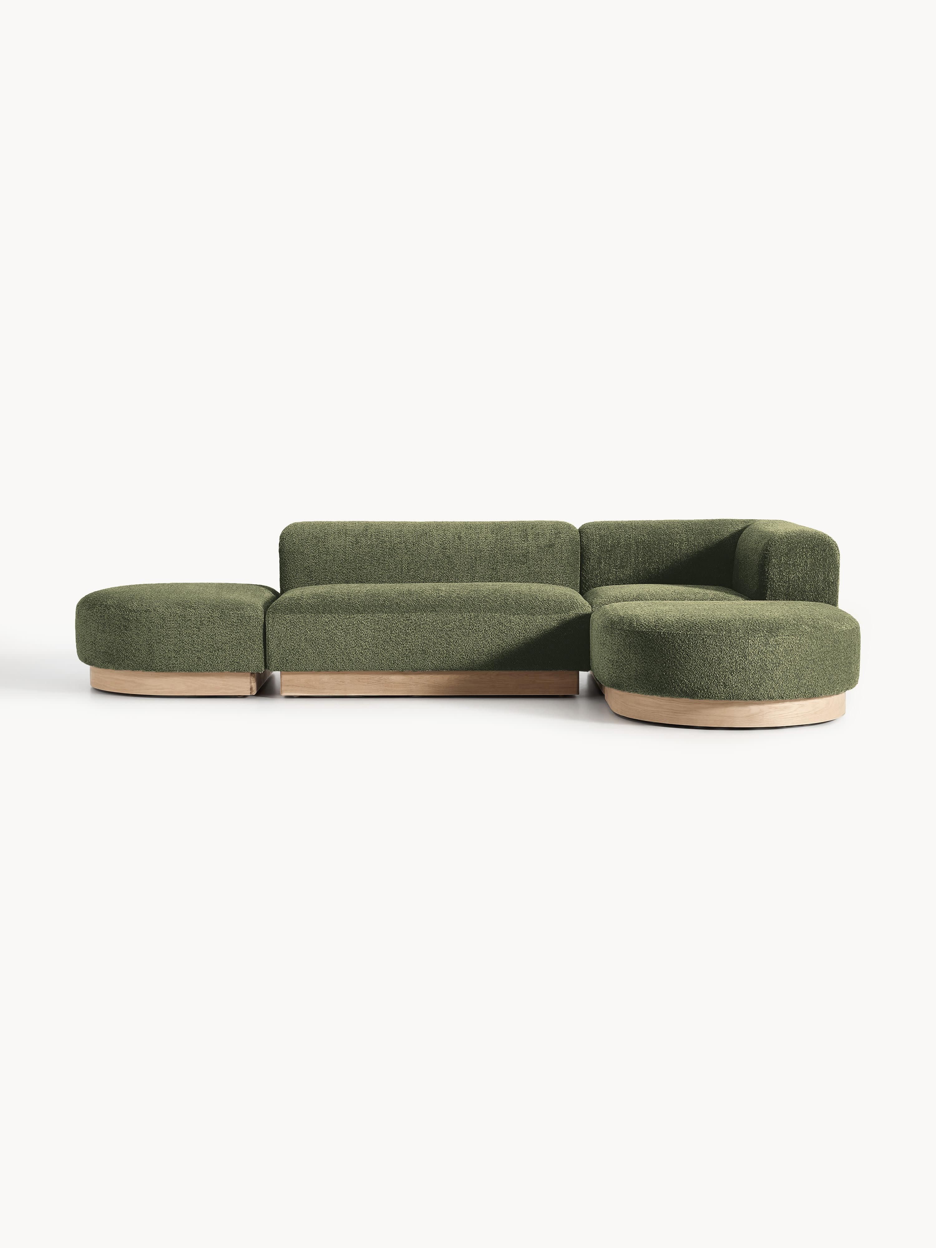 Galeriebild 1 - Modulares Ecksofa Natalie aus Teddy-Bouclé