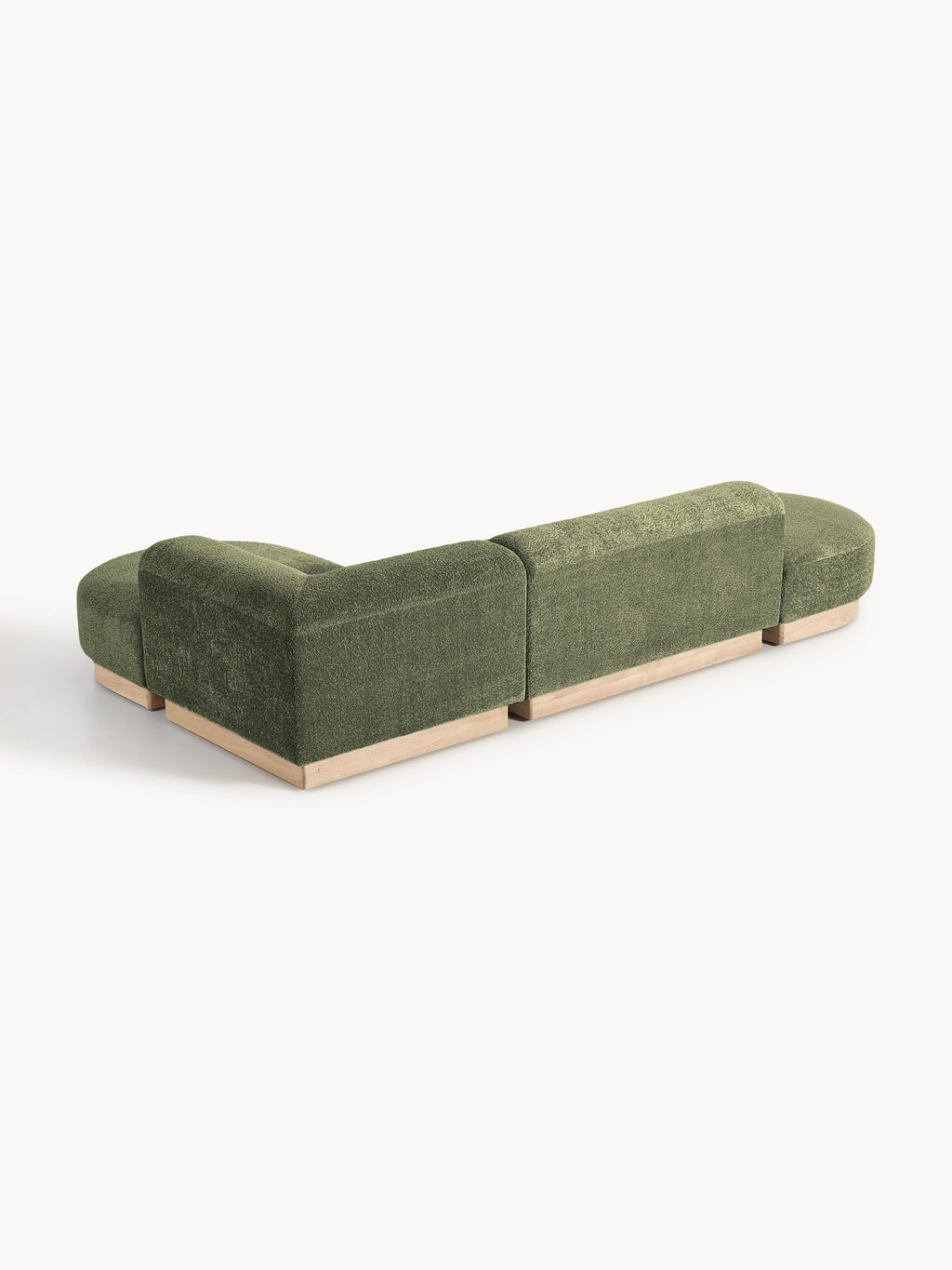 Modulares Ecksofa Natalie aus Teddy-Bouclé