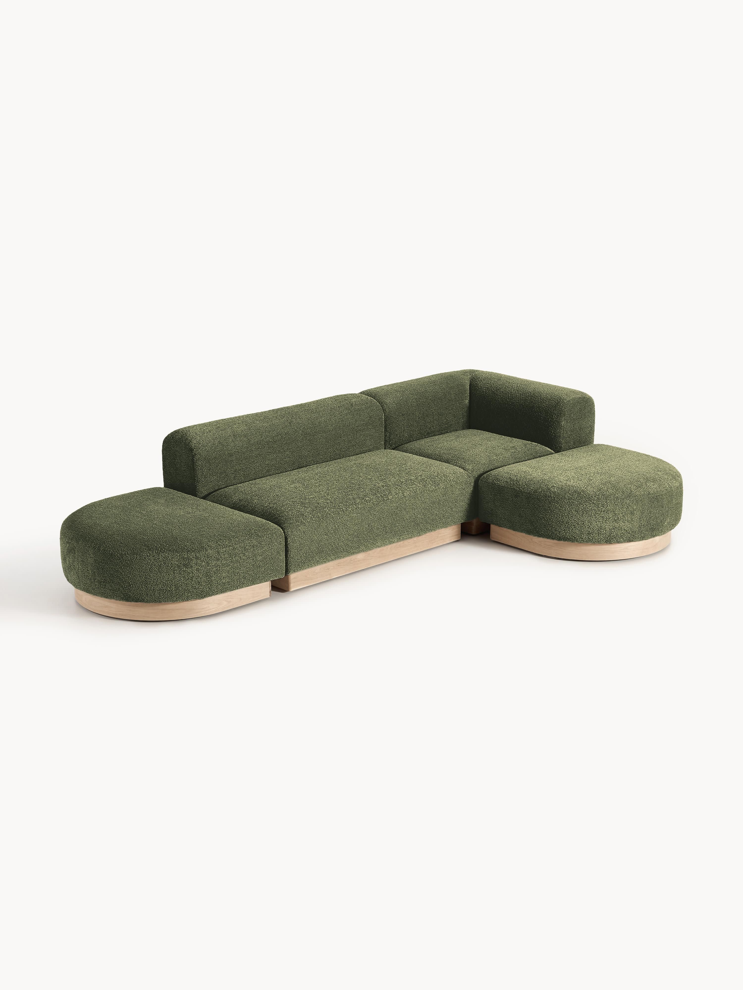 Modulares Ecksofa Natalie aus Teddy-Bouclé