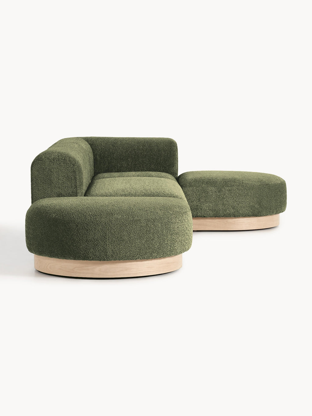 Modulares Ecksofa Natalie aus Teddy-Bouclé