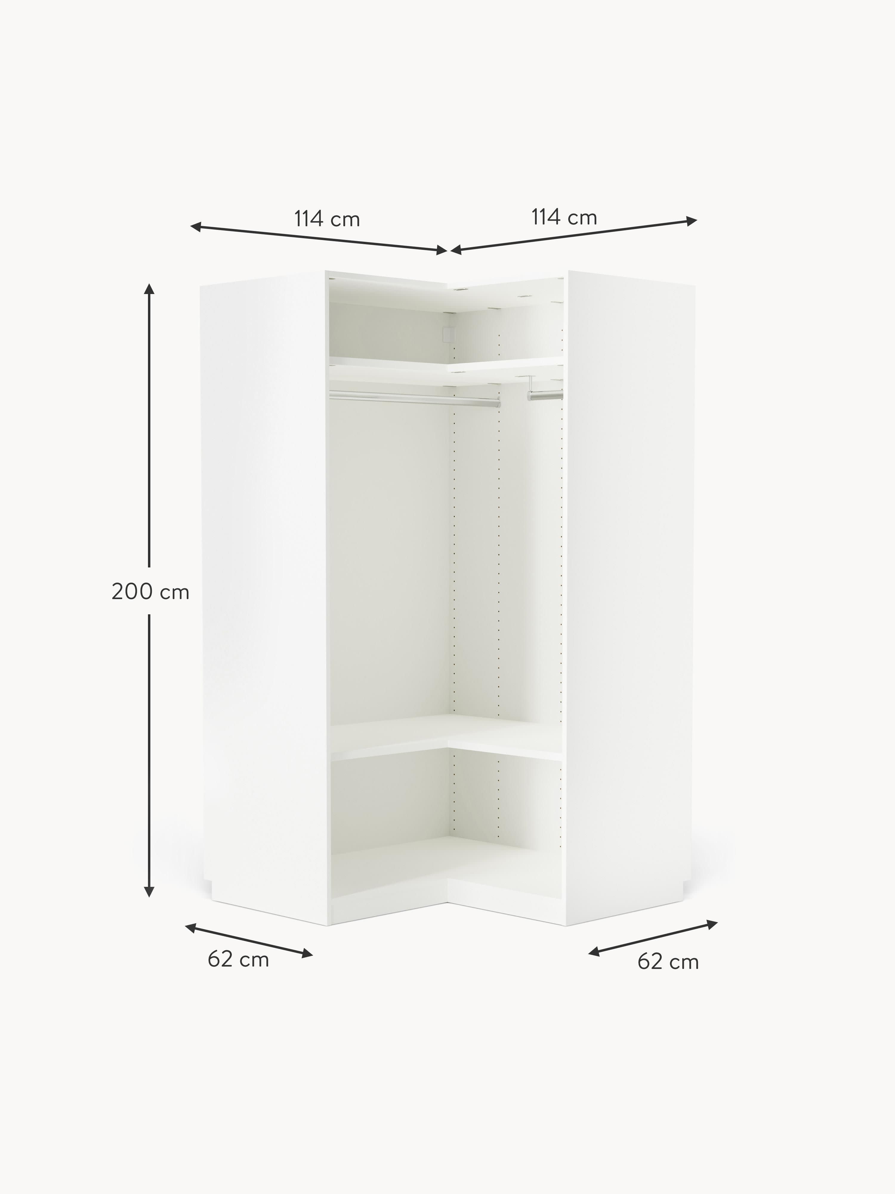 Modularer Eck-Kleiderschrank Charlotte, 115 cm Breite