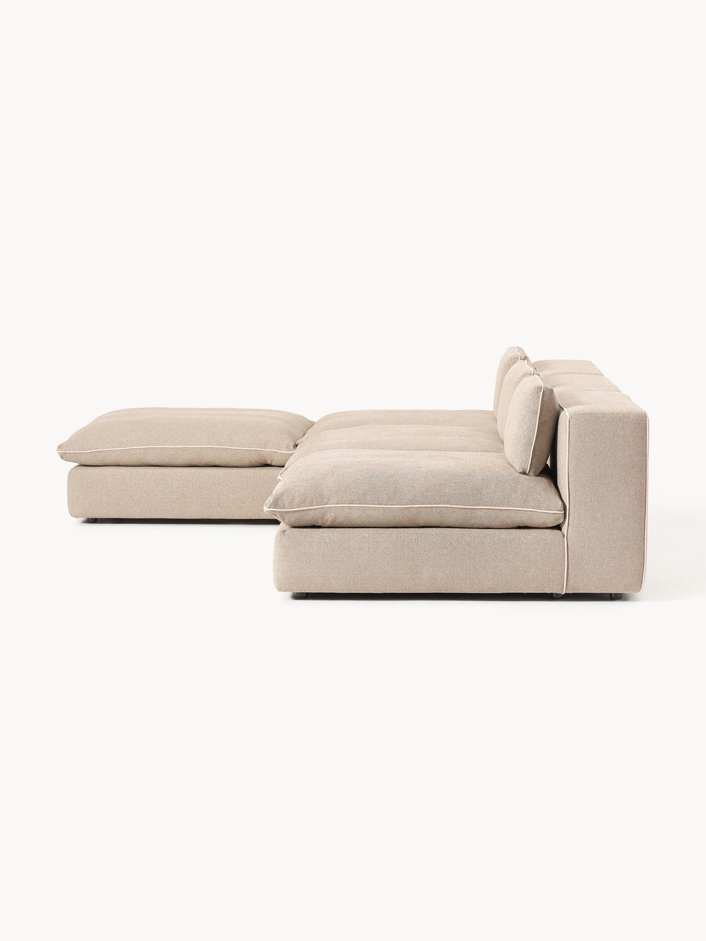 Modulares XL-Sofa Felix mit Hocker (links/rechts)
