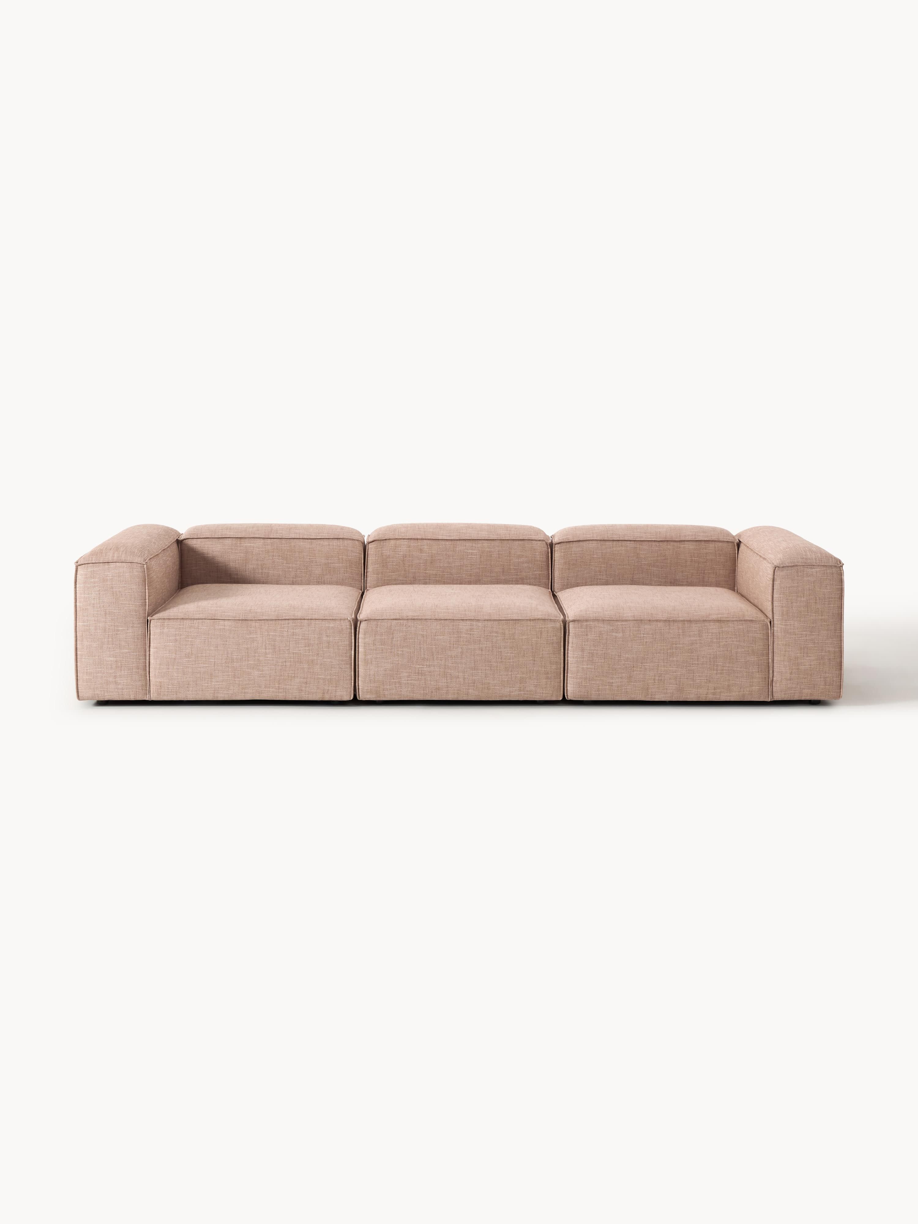 Galeriebild 1 - Modulares Sofa Lennon (4-Sitzer) aus Leinen-Mix