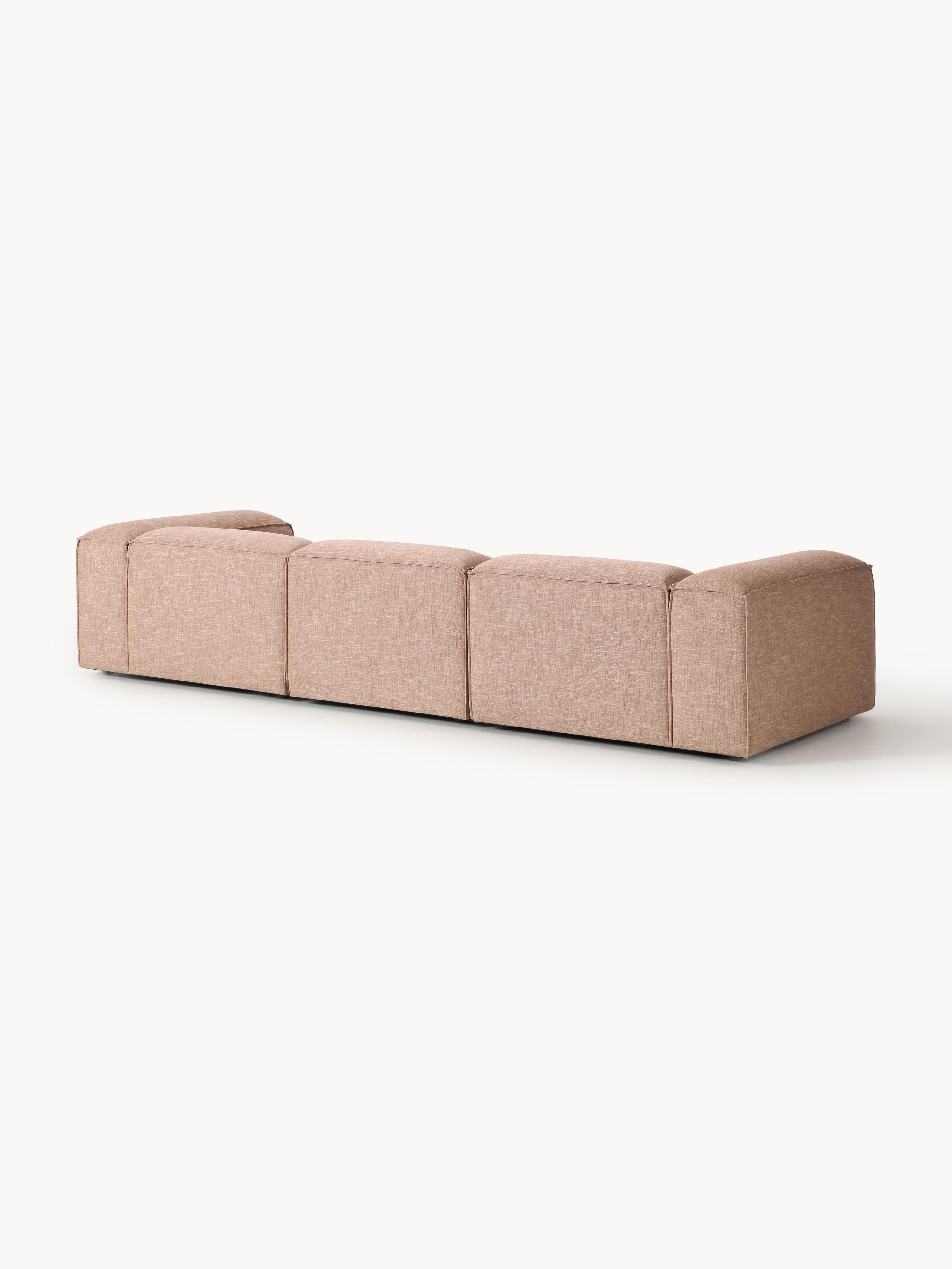 Modulares Sofa Lennon (4-Sitzer) aus Leinen-Mix