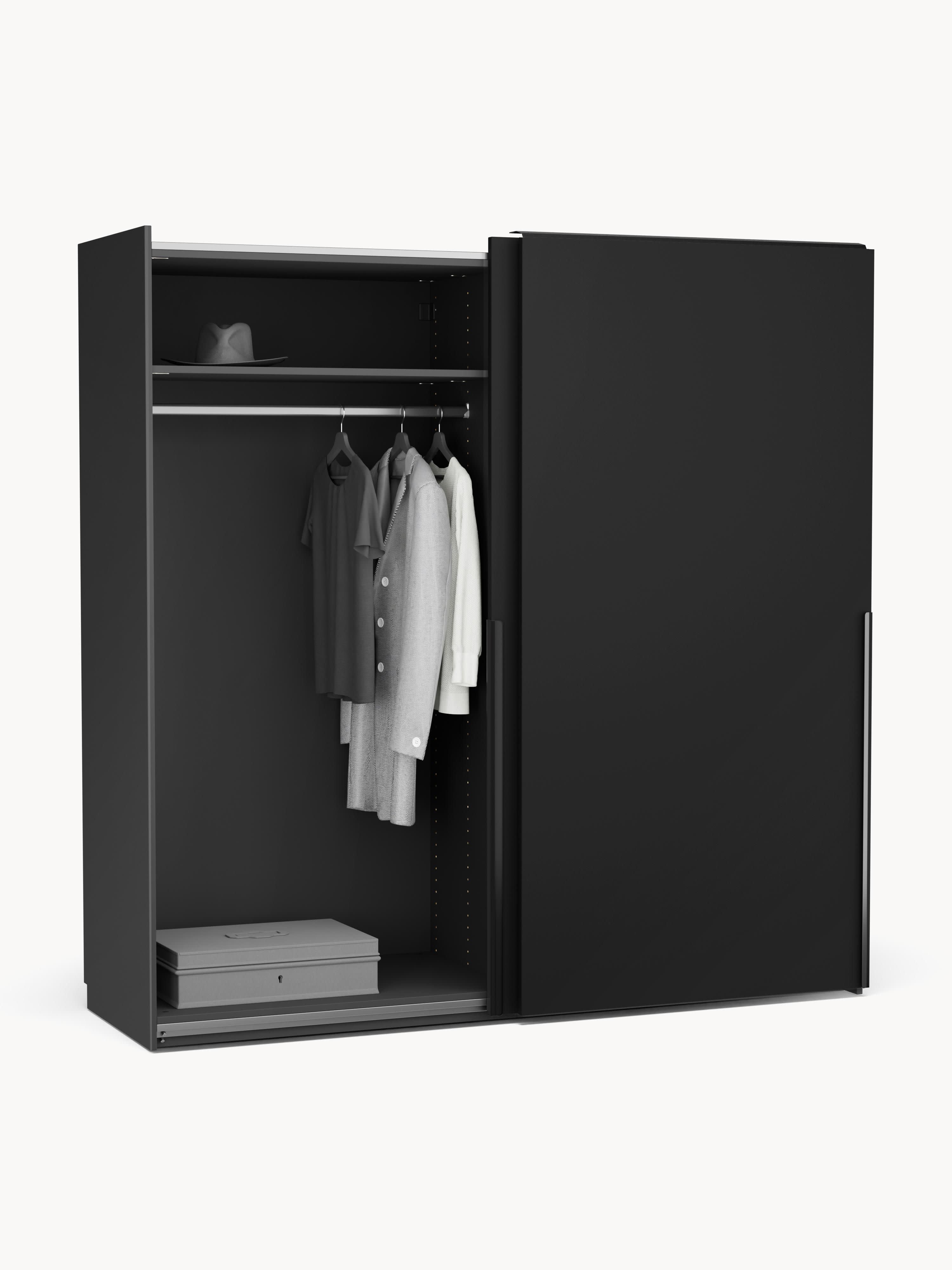 Modularer Schwebetürenschrank Leon, 200 cm Breite, in verschiedenen Größen