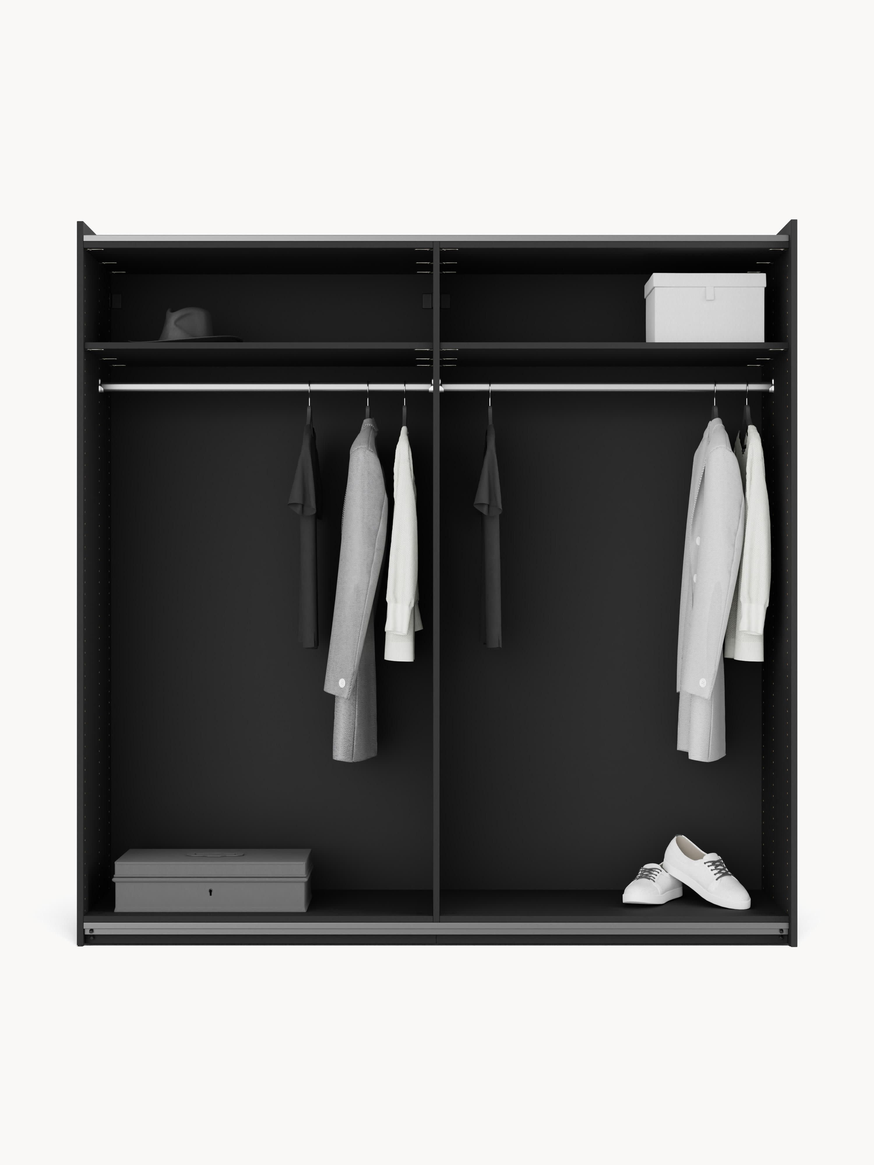 Modularer Schwebetürenschrank Leon, 200 cm Breite, in verschiedenen Größen