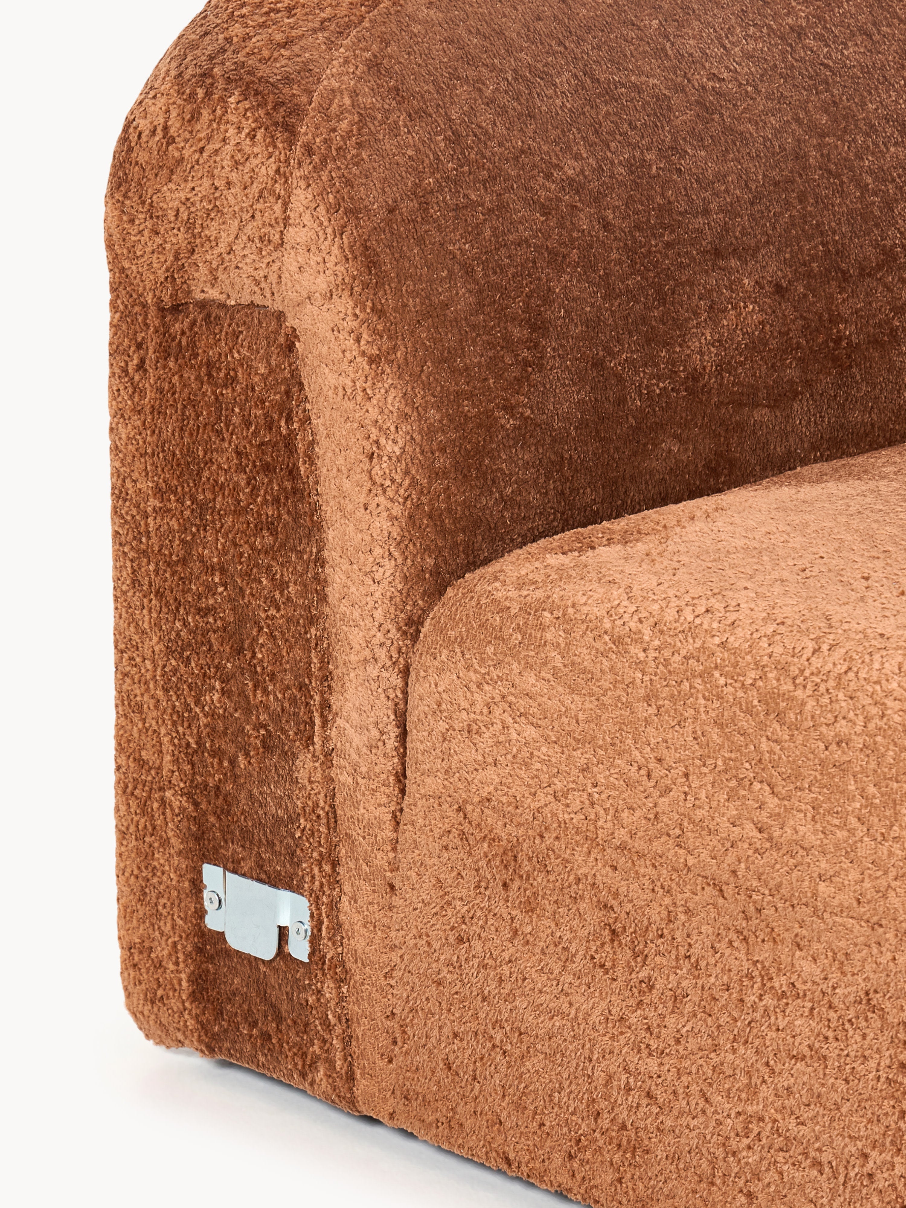 Rundes Teddy-Bouclé-Eckmodul Wolke