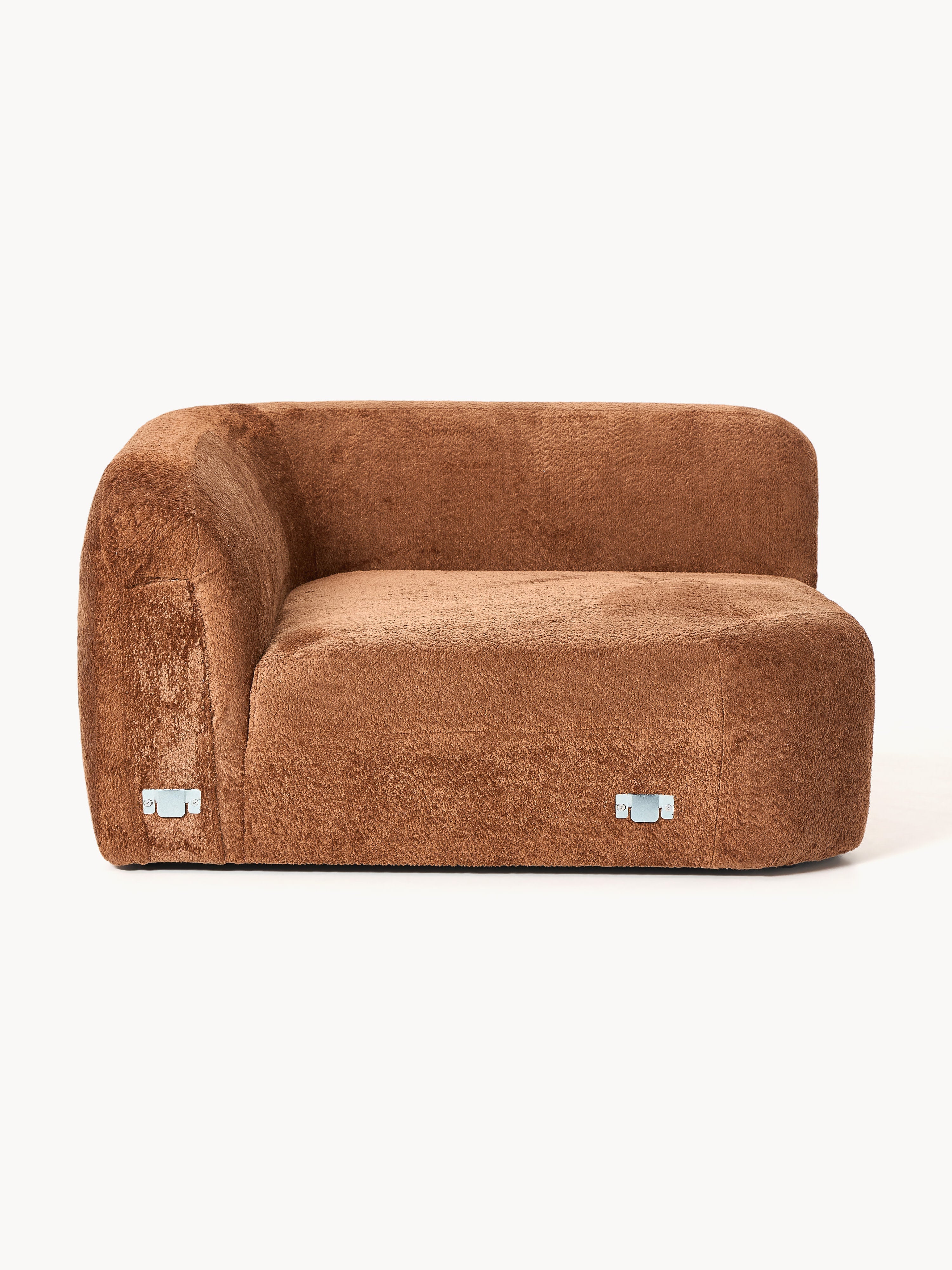 Rundes Teddy-Bouclé-Eckmodul Wolke