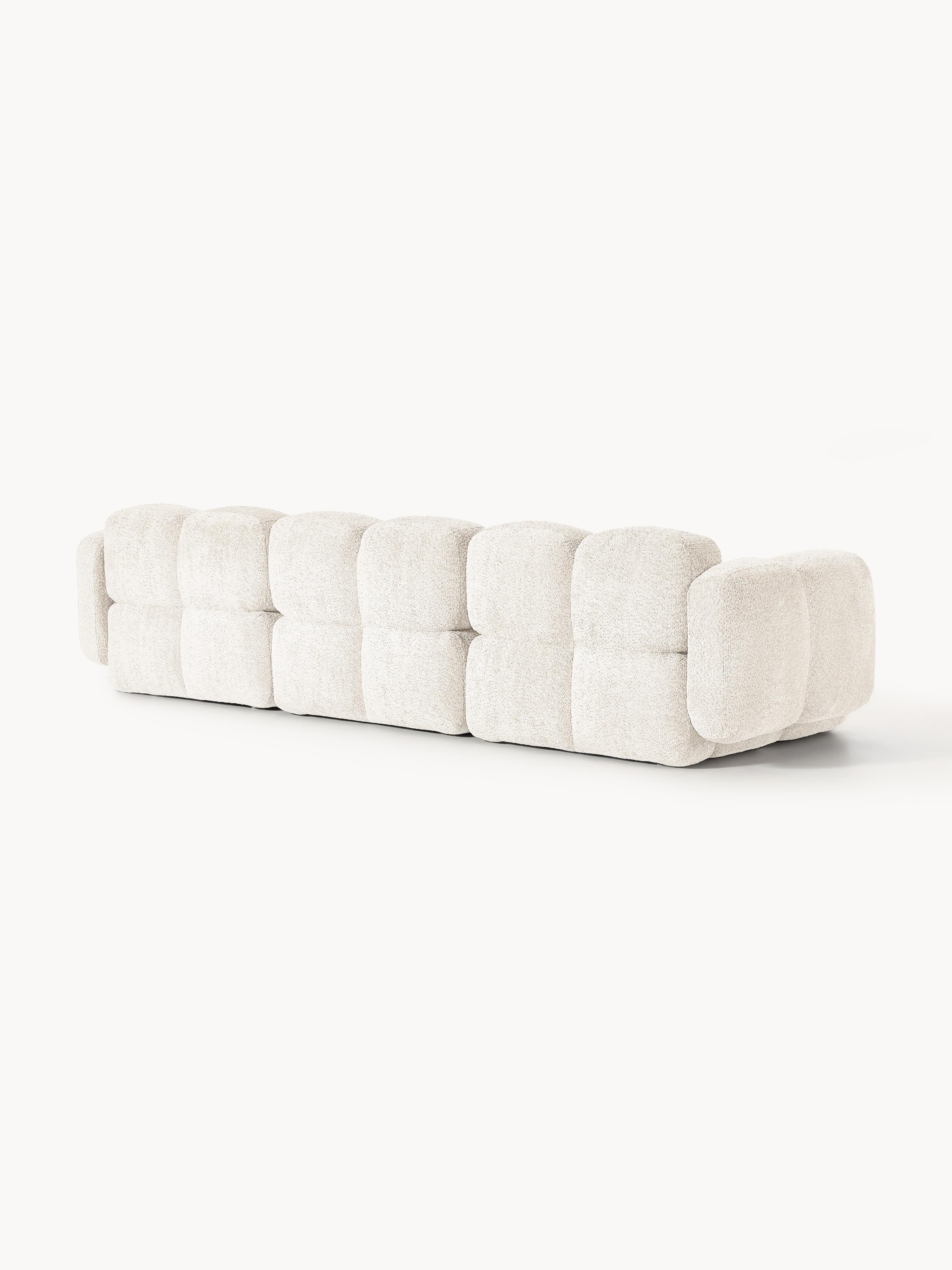 Modulares Sofa Tayla (4-Sitzer) aus Teddy-Bouclé