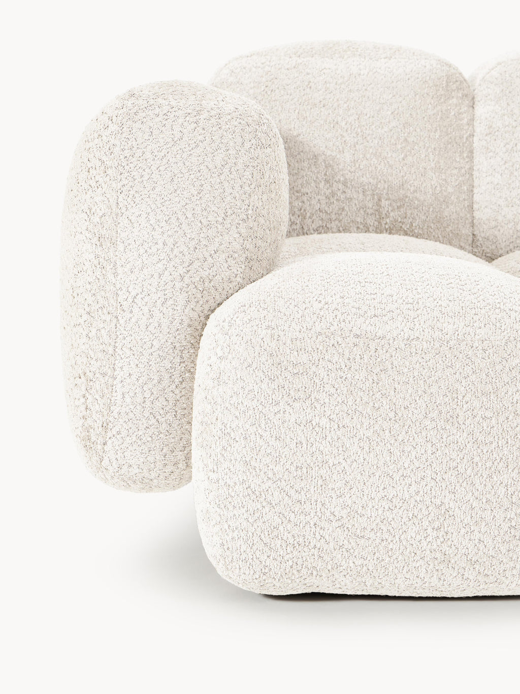Modulares Sofa Tayla (4-Sitzer) aus Teddy-Bouclé