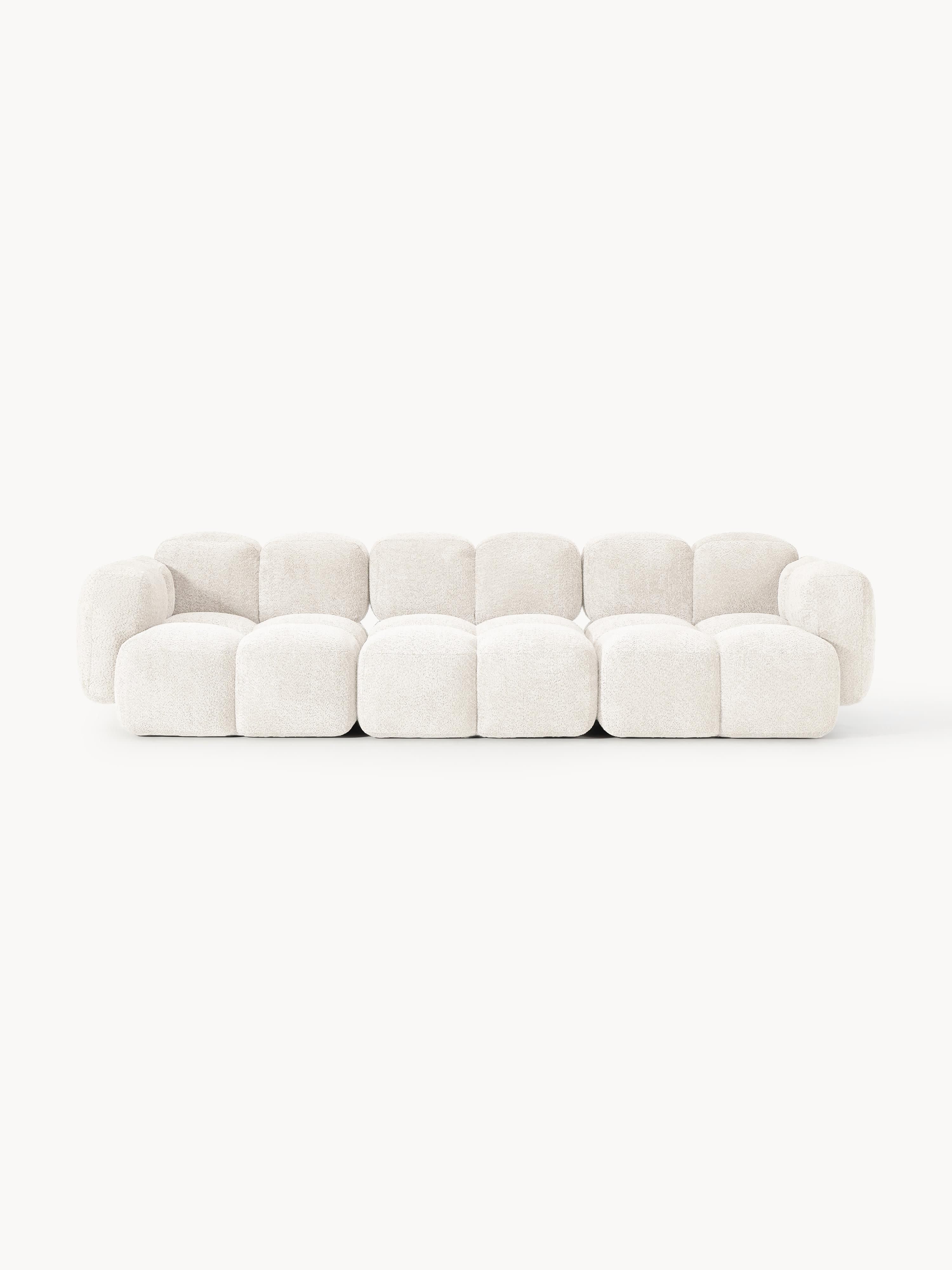 Galeriebild 1 - Modulares Sofa Tayla (4-Sitzer) aus Teddy-Bouclé
