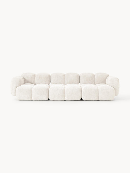 Galeriebild 1 - Modulares Sofa Tayla (4-Sitzer) aus Teddy-Bouclé