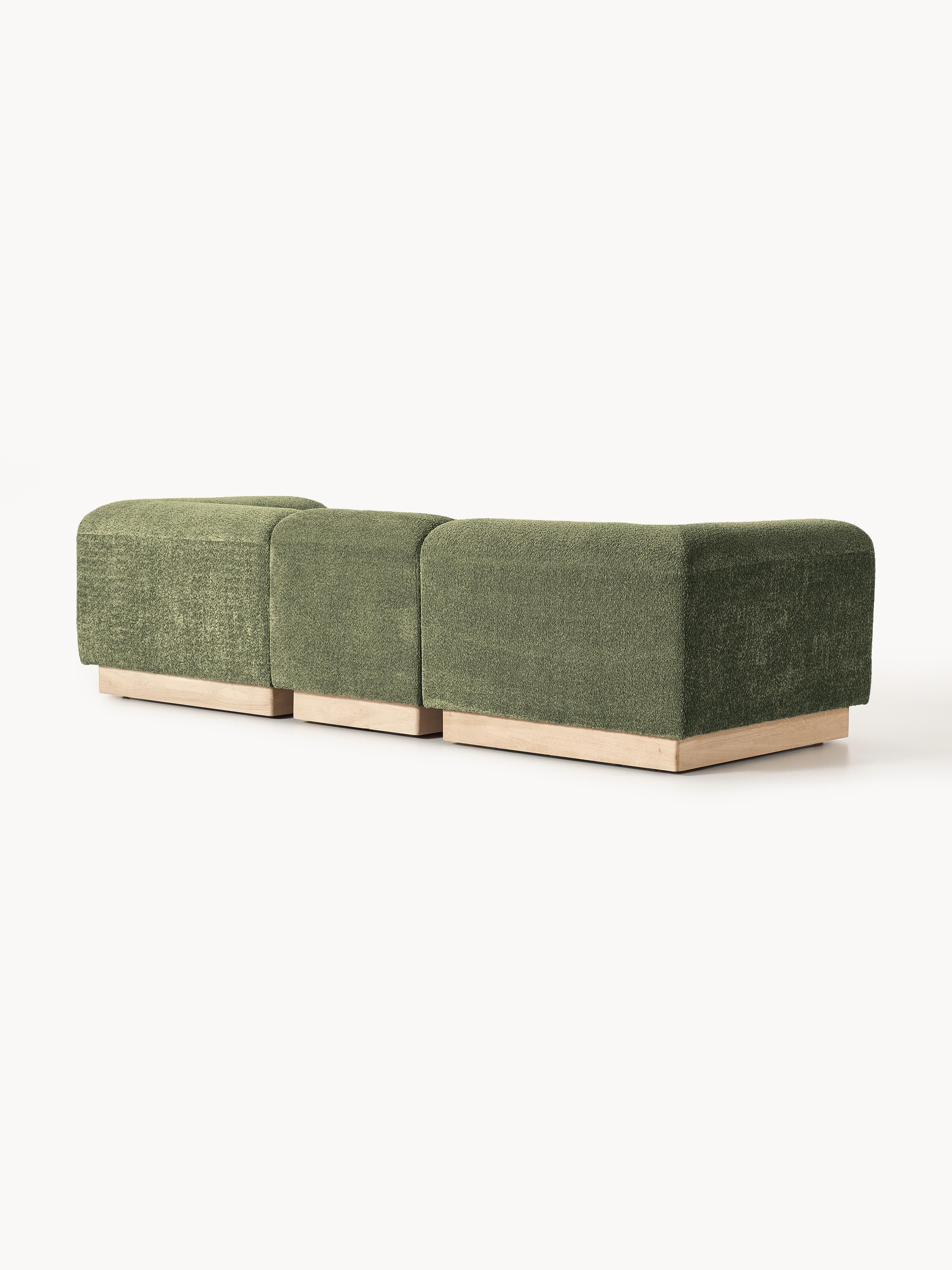 Modulares Sofa Natalie (3-Sitzer) aus Teddy-Bouclé