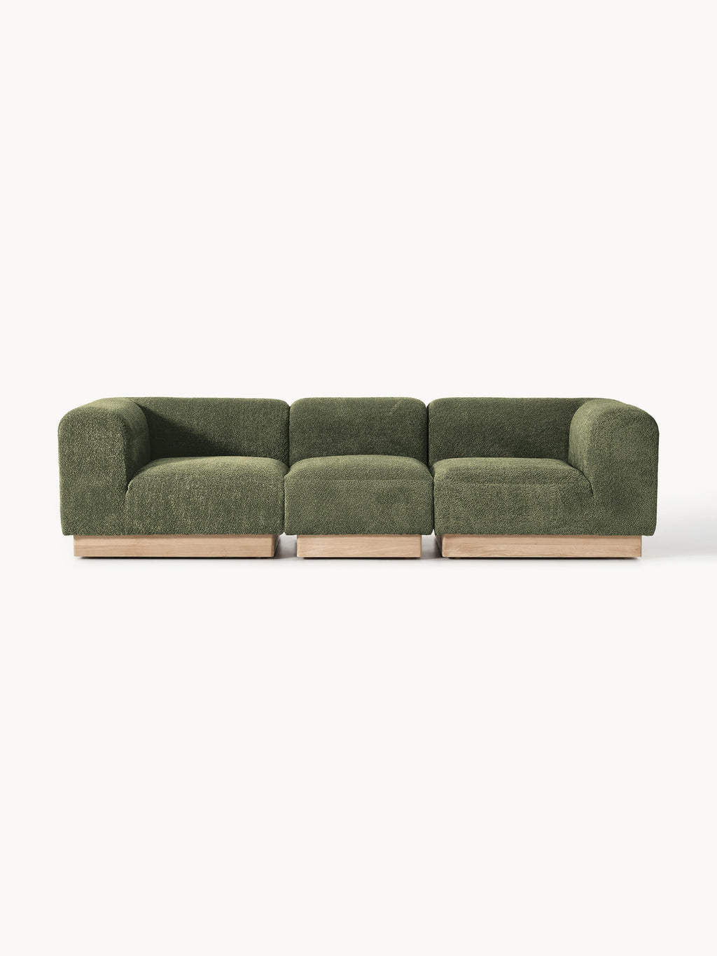 Galeriebild 1 - Modulares Sofa Natalie (3-Sitzer) aus Teddy-Bouclé