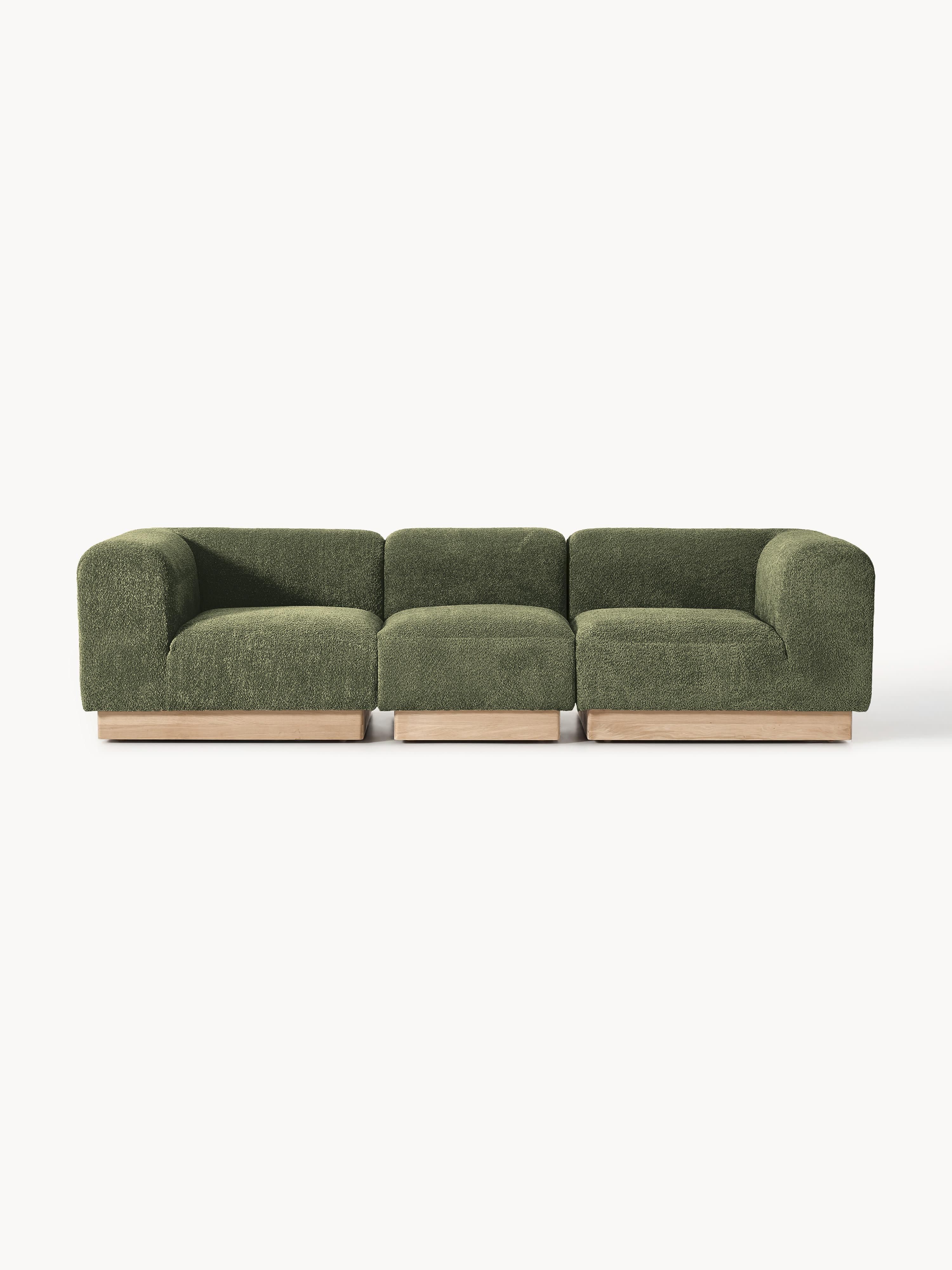 Galeriebild 1 - Modulares Sofa Natalie (3-Sitzer) aus Teddy-Bouclé
